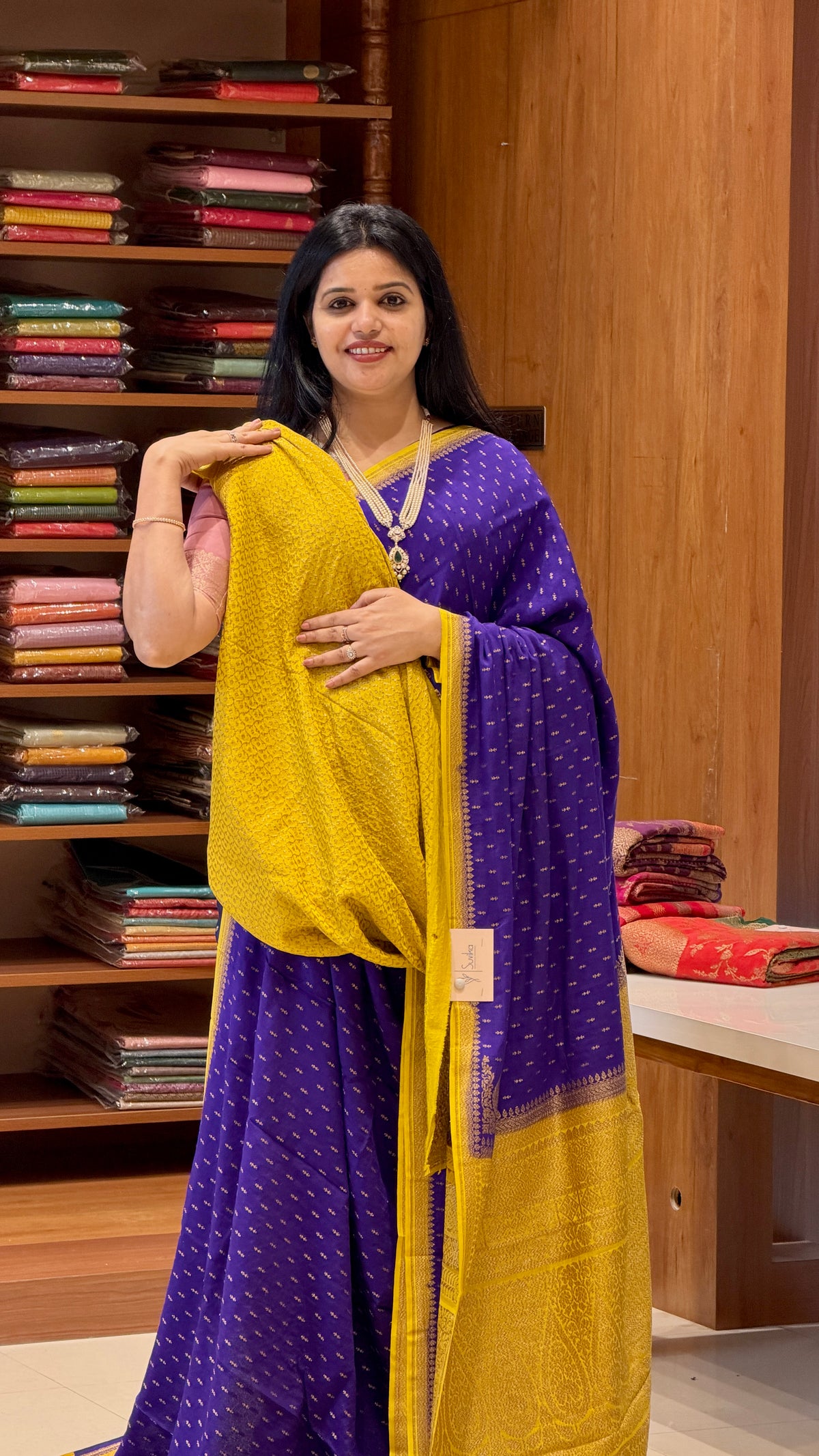 PURE CREPE SILK SAREE PSM56-PURPLE