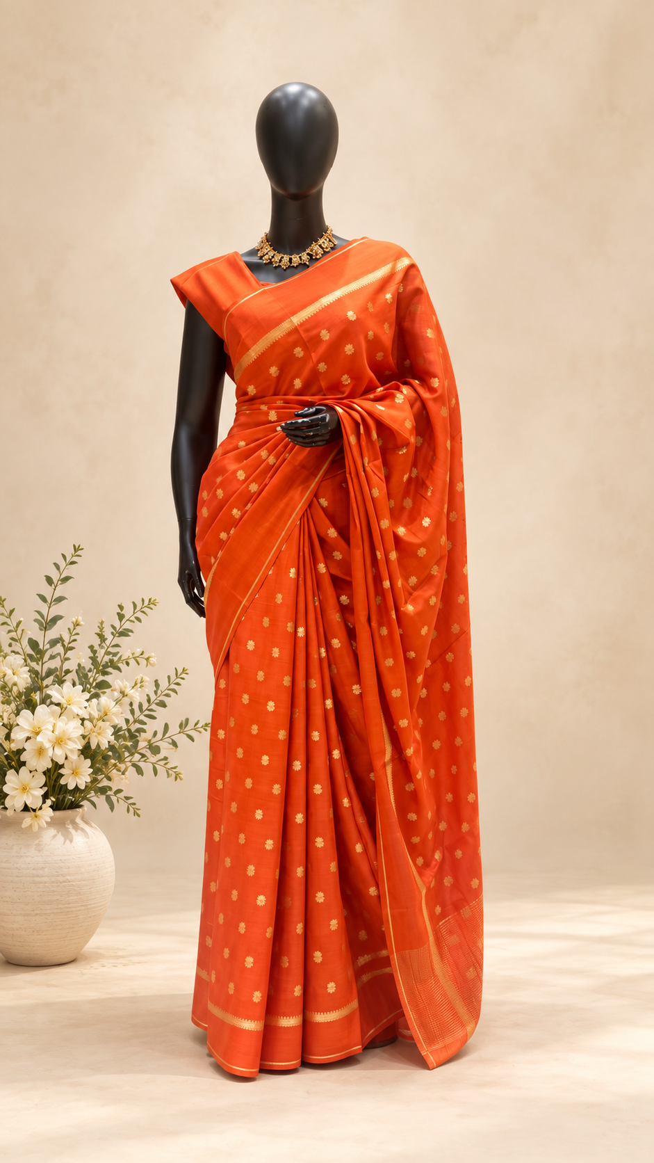 MYSORE CREPE SAREE SUV5858-RUST