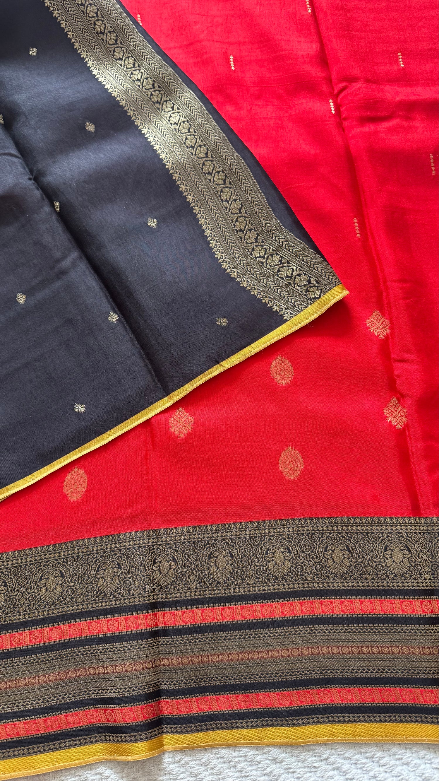 KANCHI CRAPE SUV5606-RED WITH YELLOW