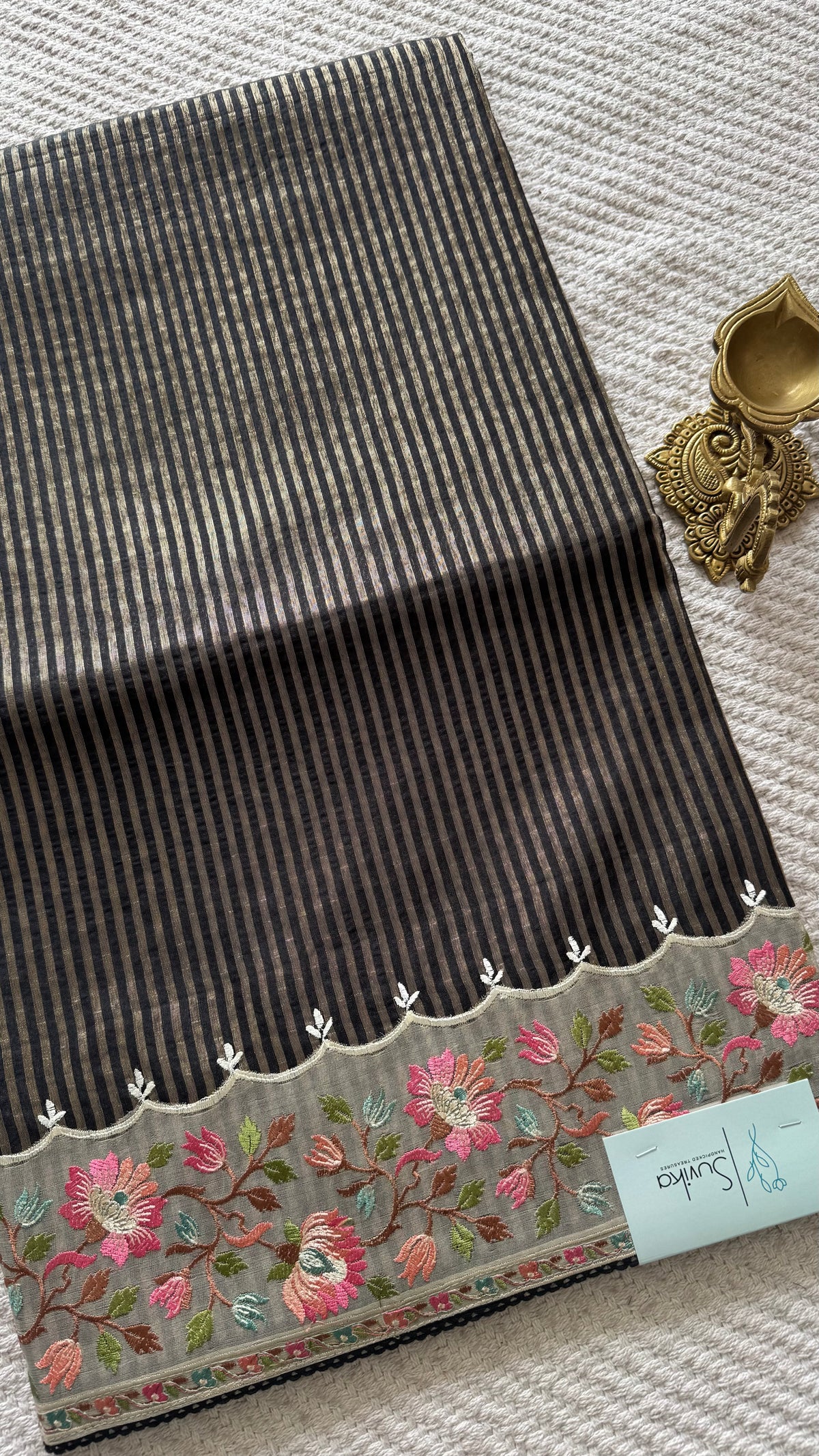 TISSUE SAREE SUV5639-BLACK