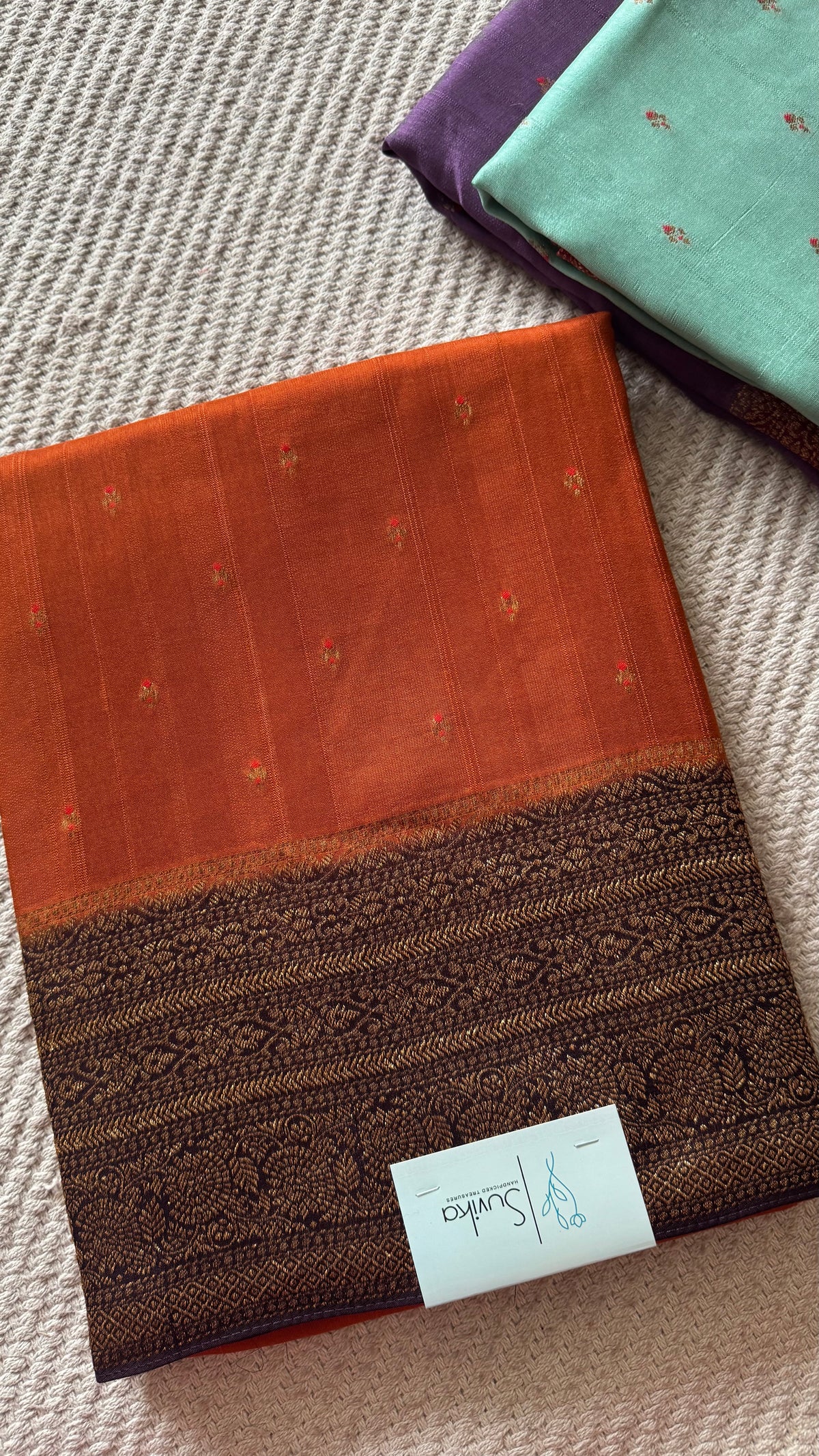 CREPE SILK SUV5679-RUST WITH WINE