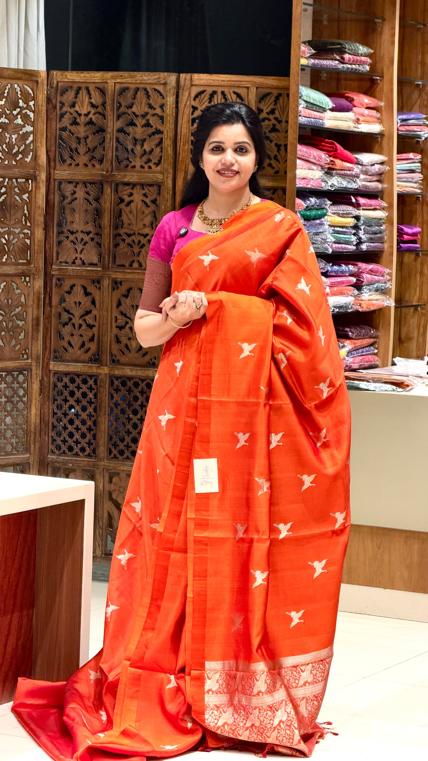 PURE BANARASI SOFT SILK PSGM427-ORANGE
