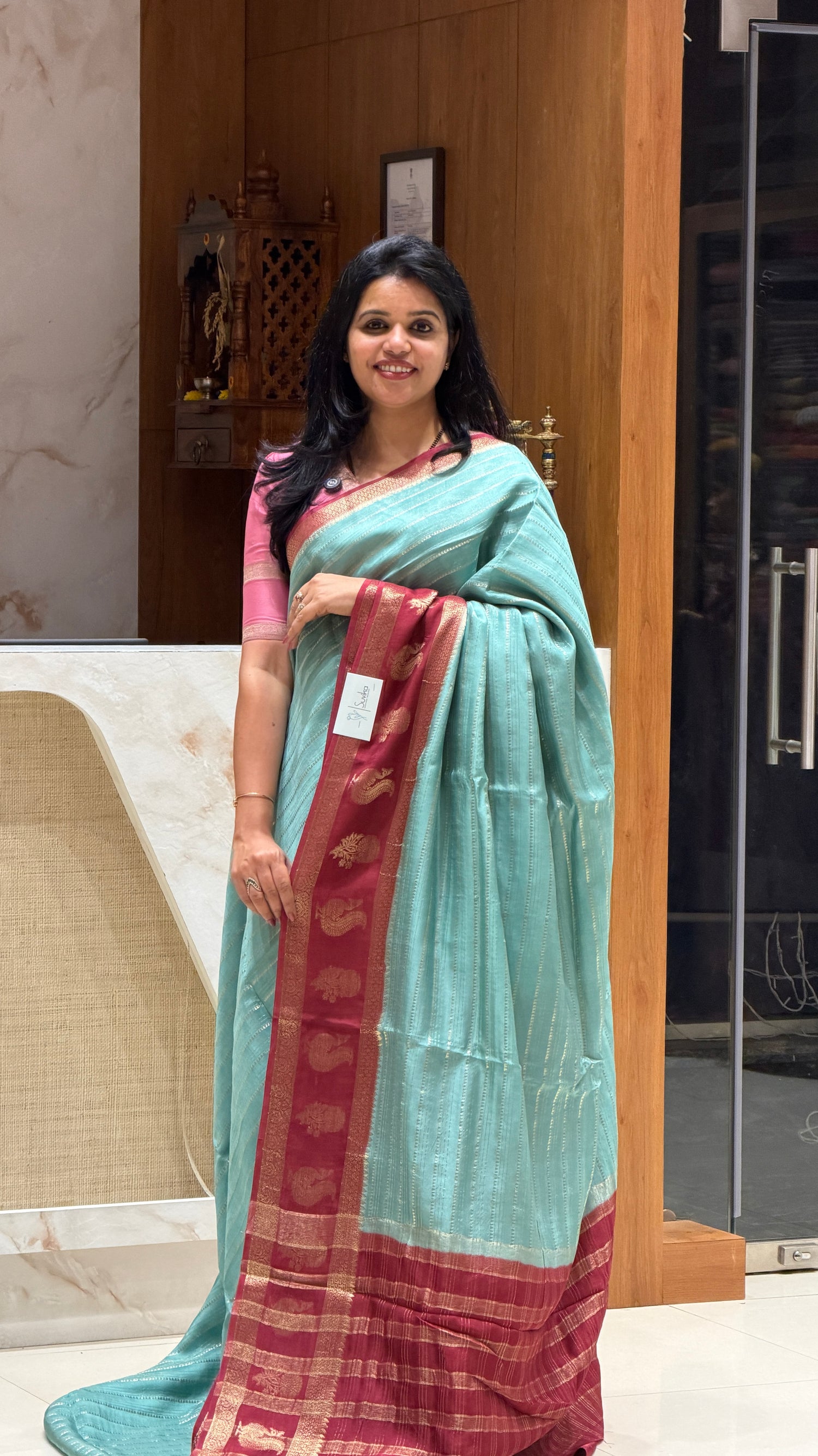 SUV4039-SEAGREEN WITH PINK