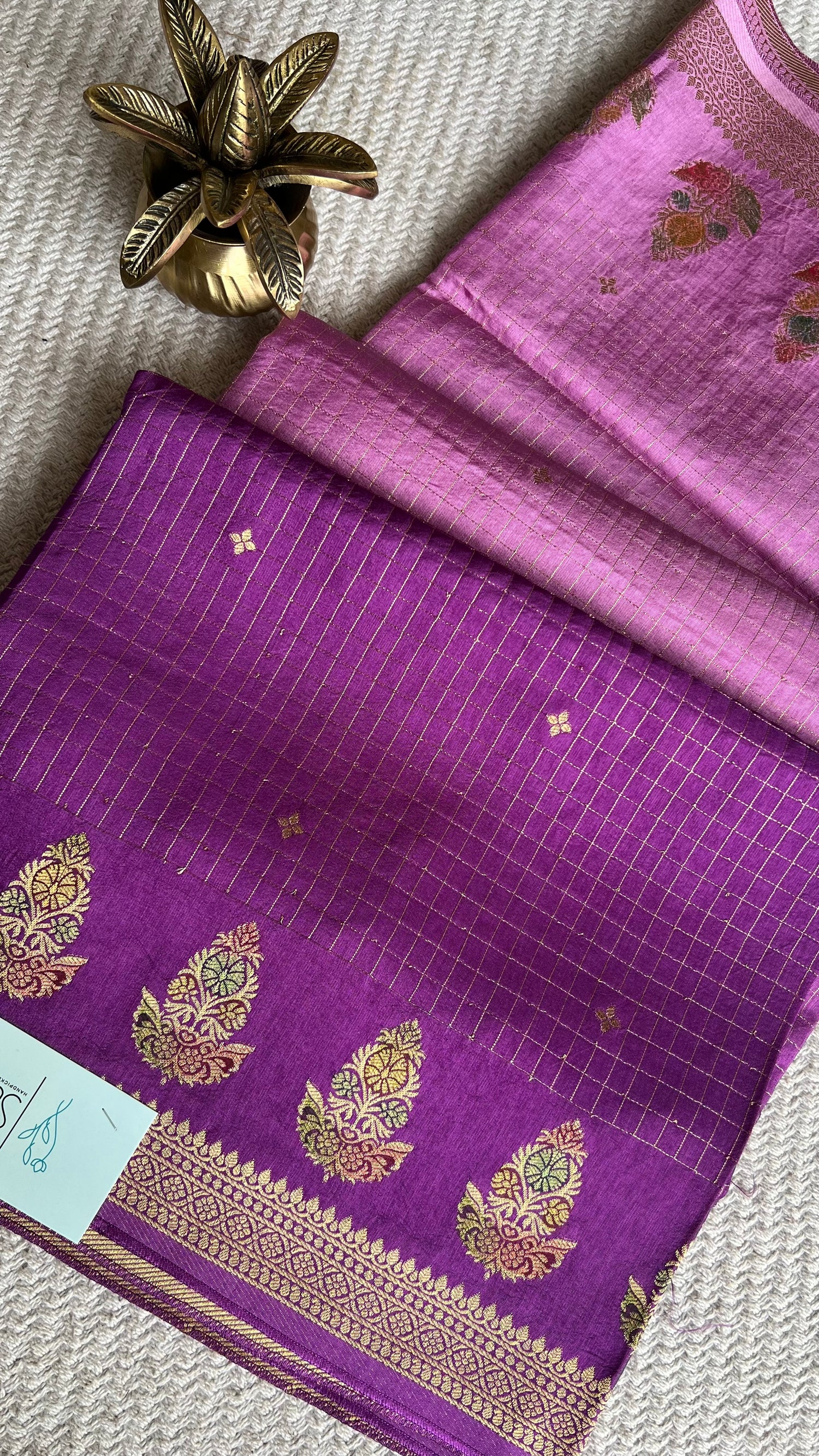 CREPE SILK SAREE SUV5288-LAVENDER