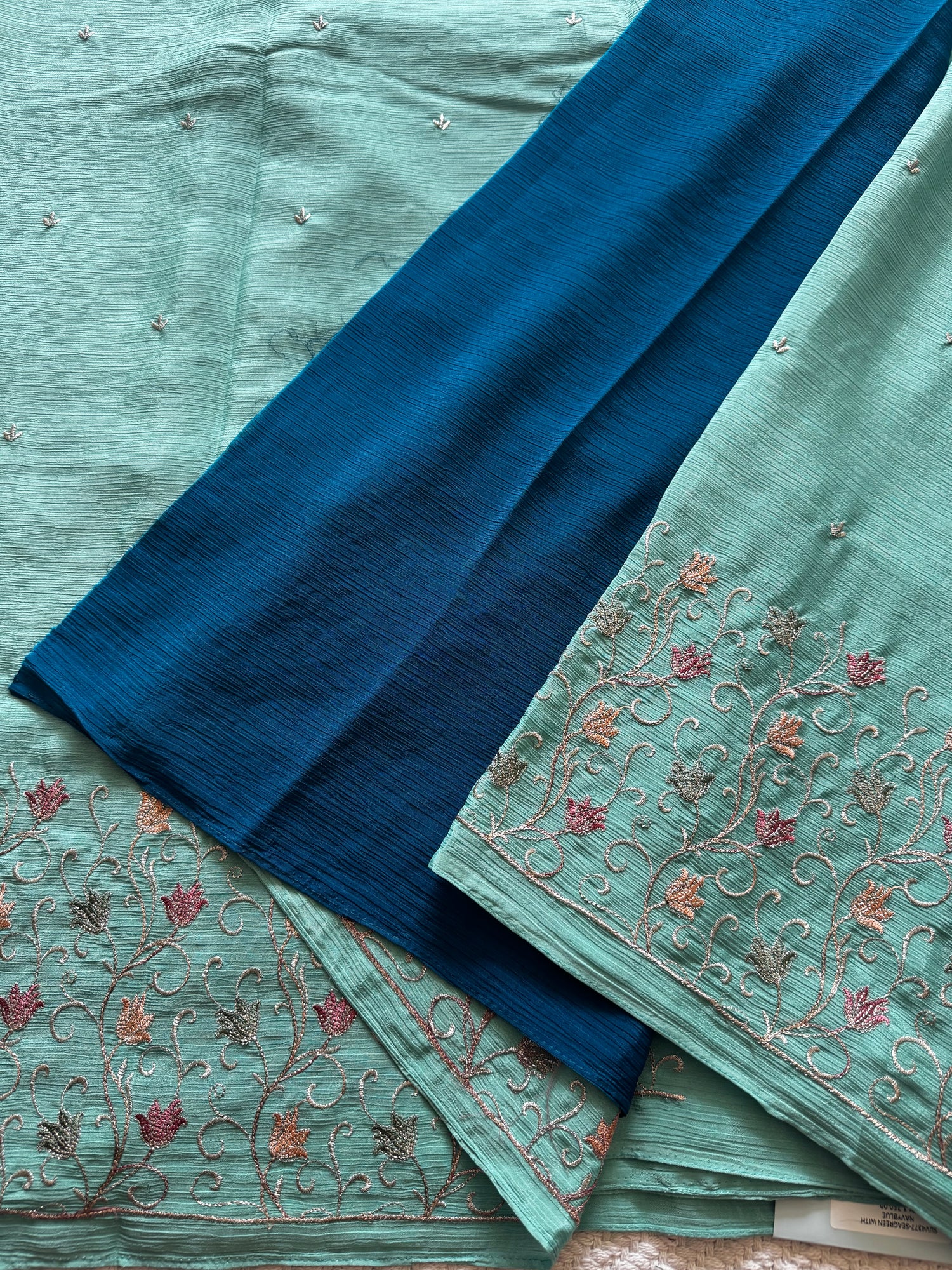 SUV4377-SEAGREEN WITH NAVYBLUE