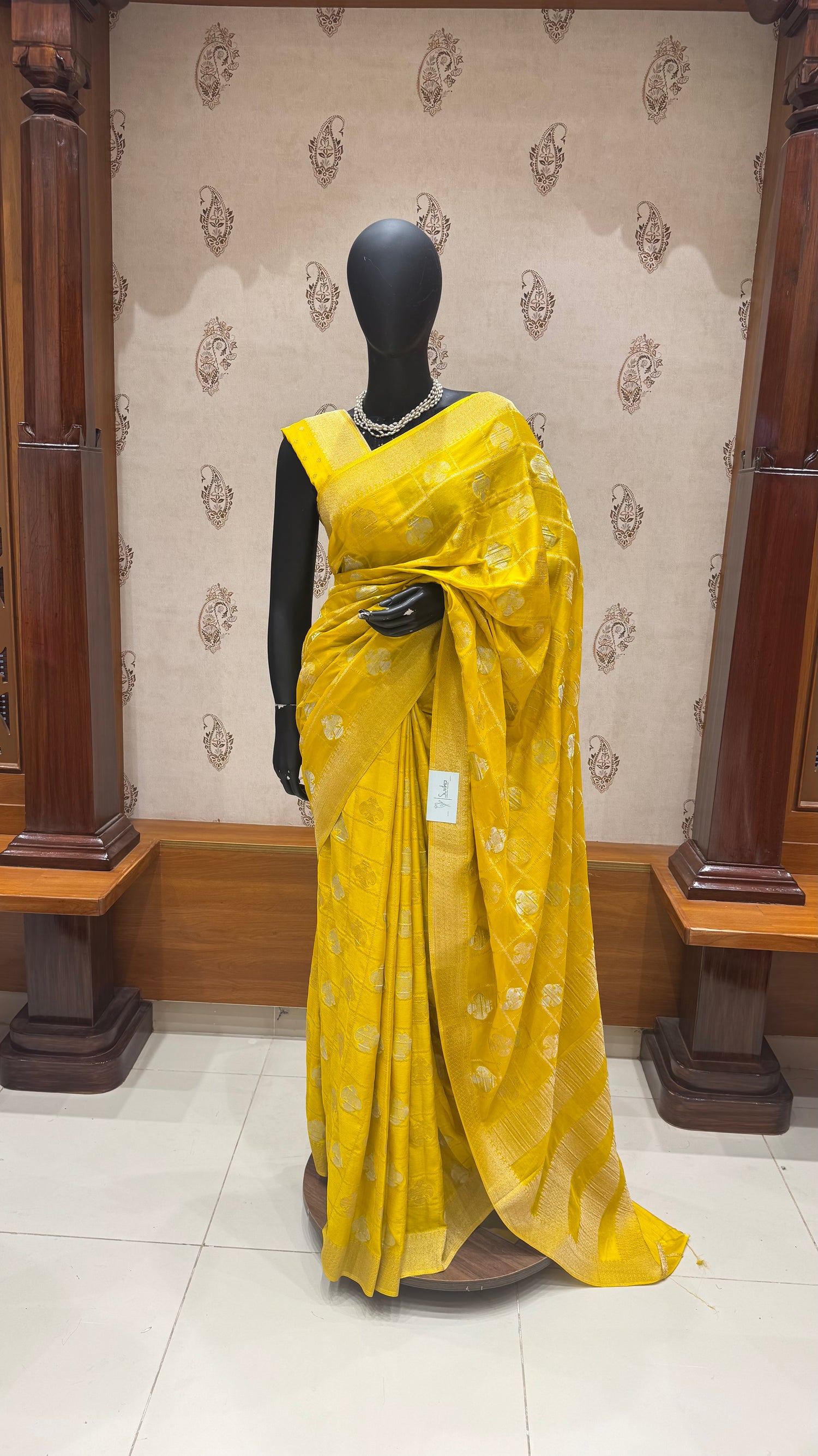 GEORGETTE SAREE SUV5394-YELLOW
