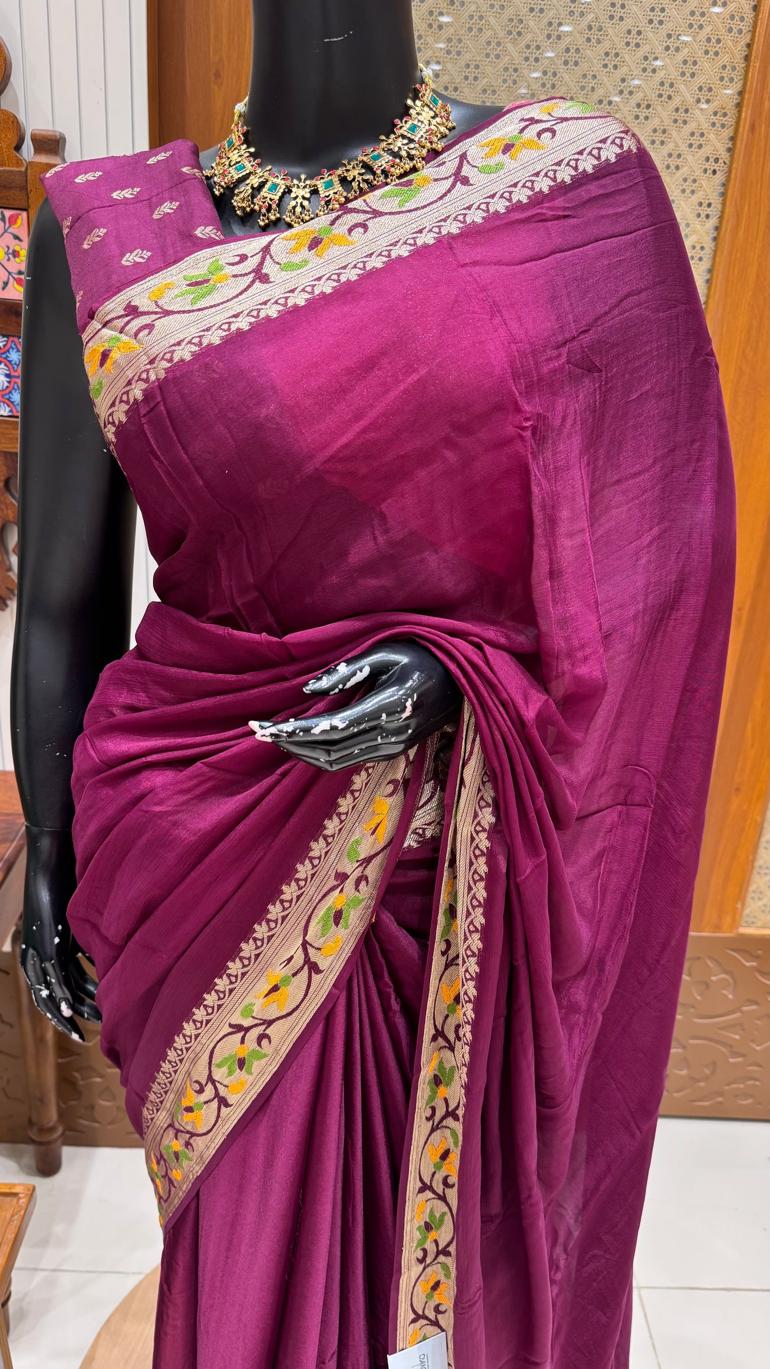 CREPE SILK SUV5777-WINE