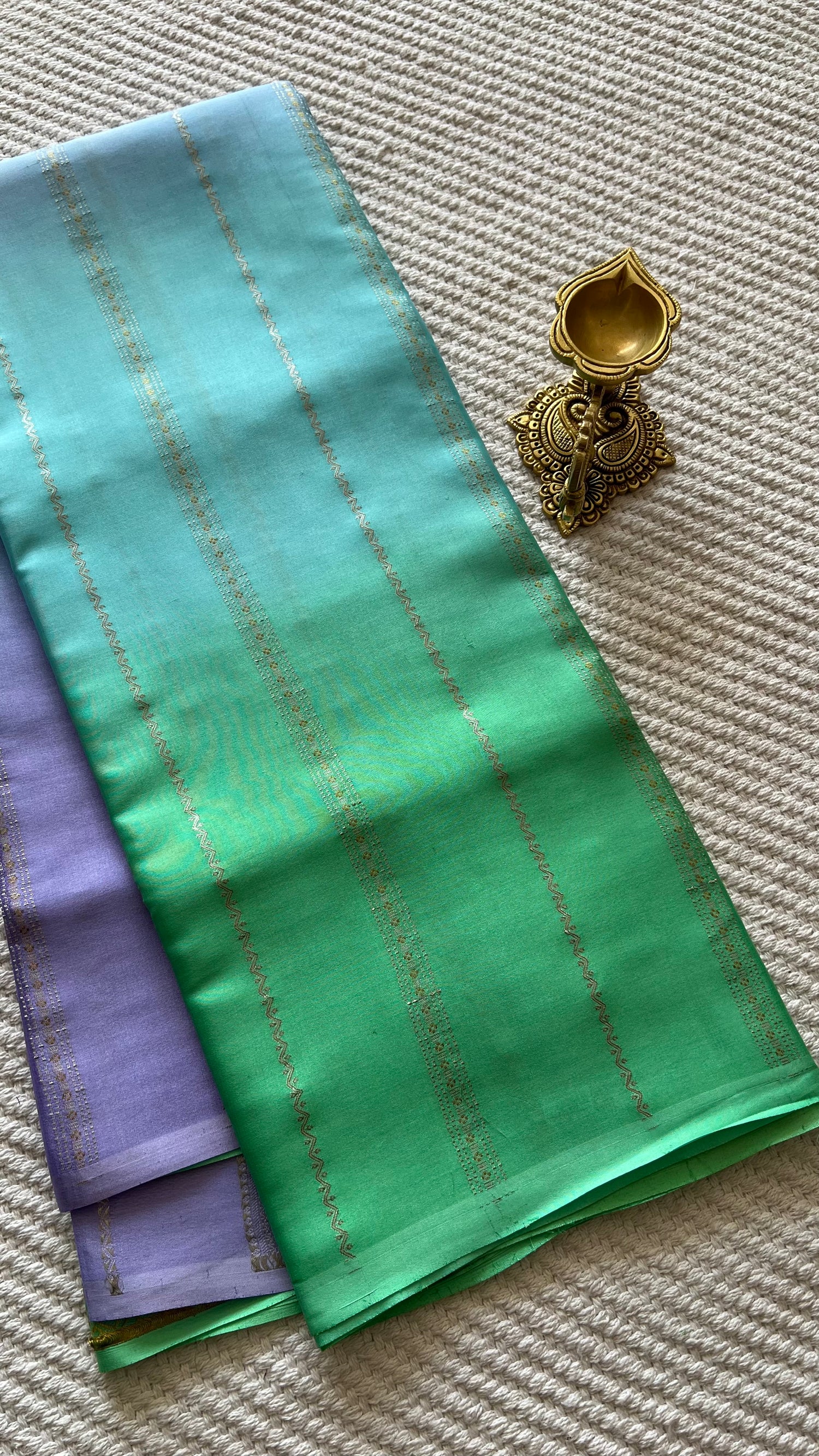 PSUV289-SEABLUE PURE MYSORE SILK SAREE