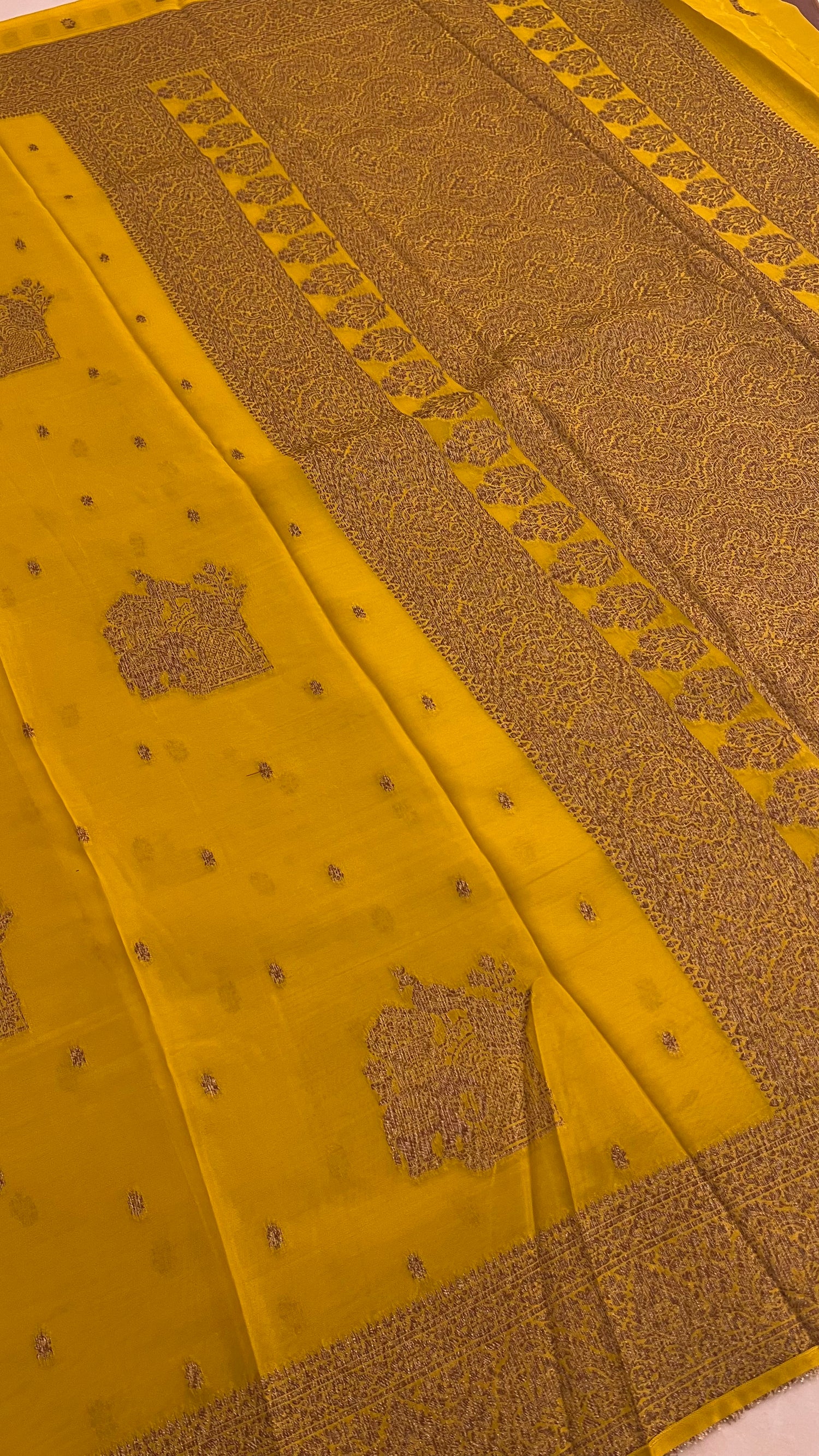 CRPE SILK SAREE SUV5651-YELLOW