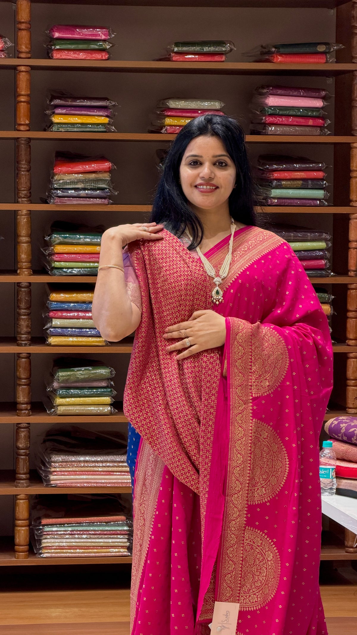 PURE BANARASI CREPE PSGM485-PINK