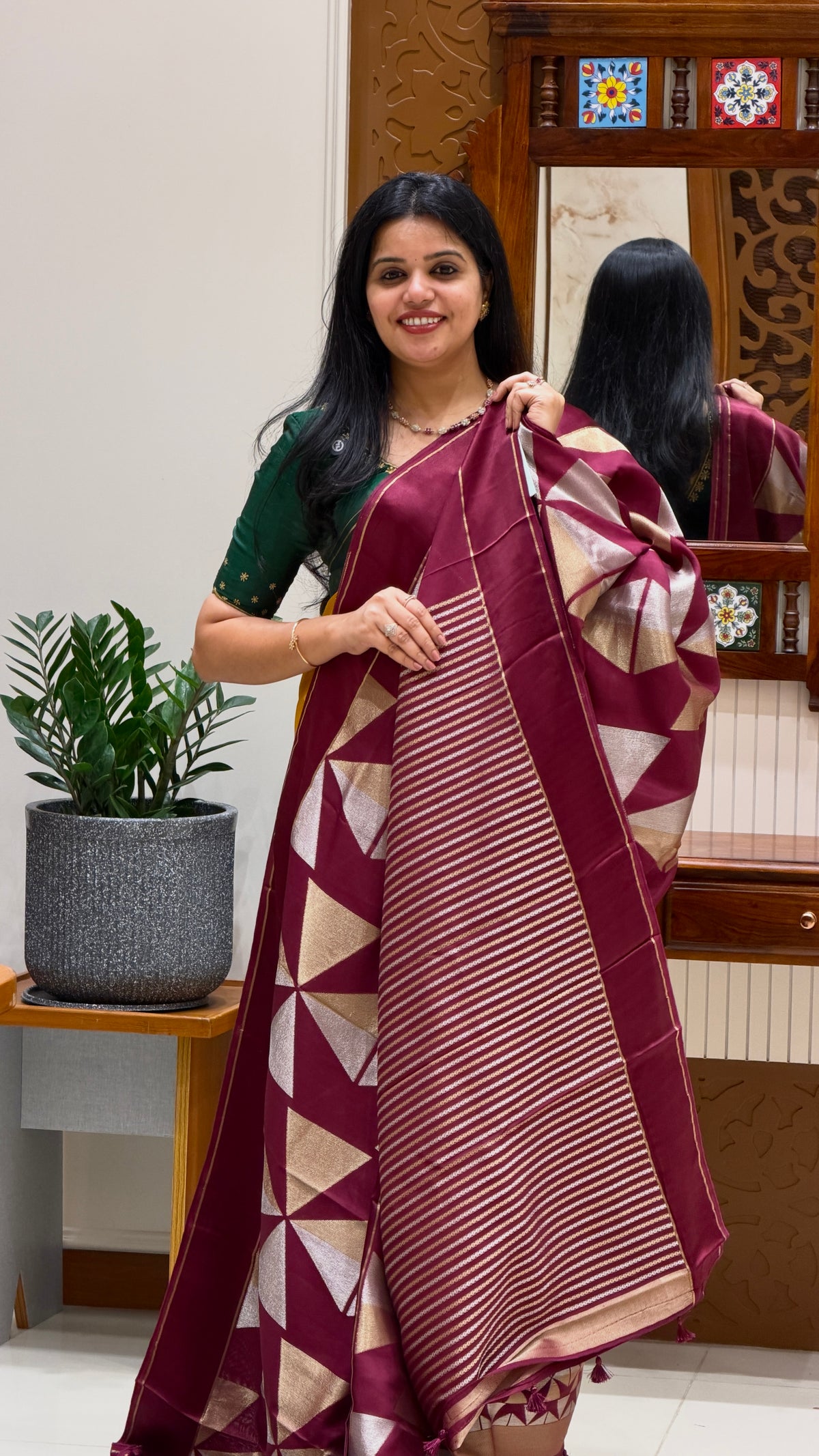 KOSA SILK SAREE SUV5881-WINE
