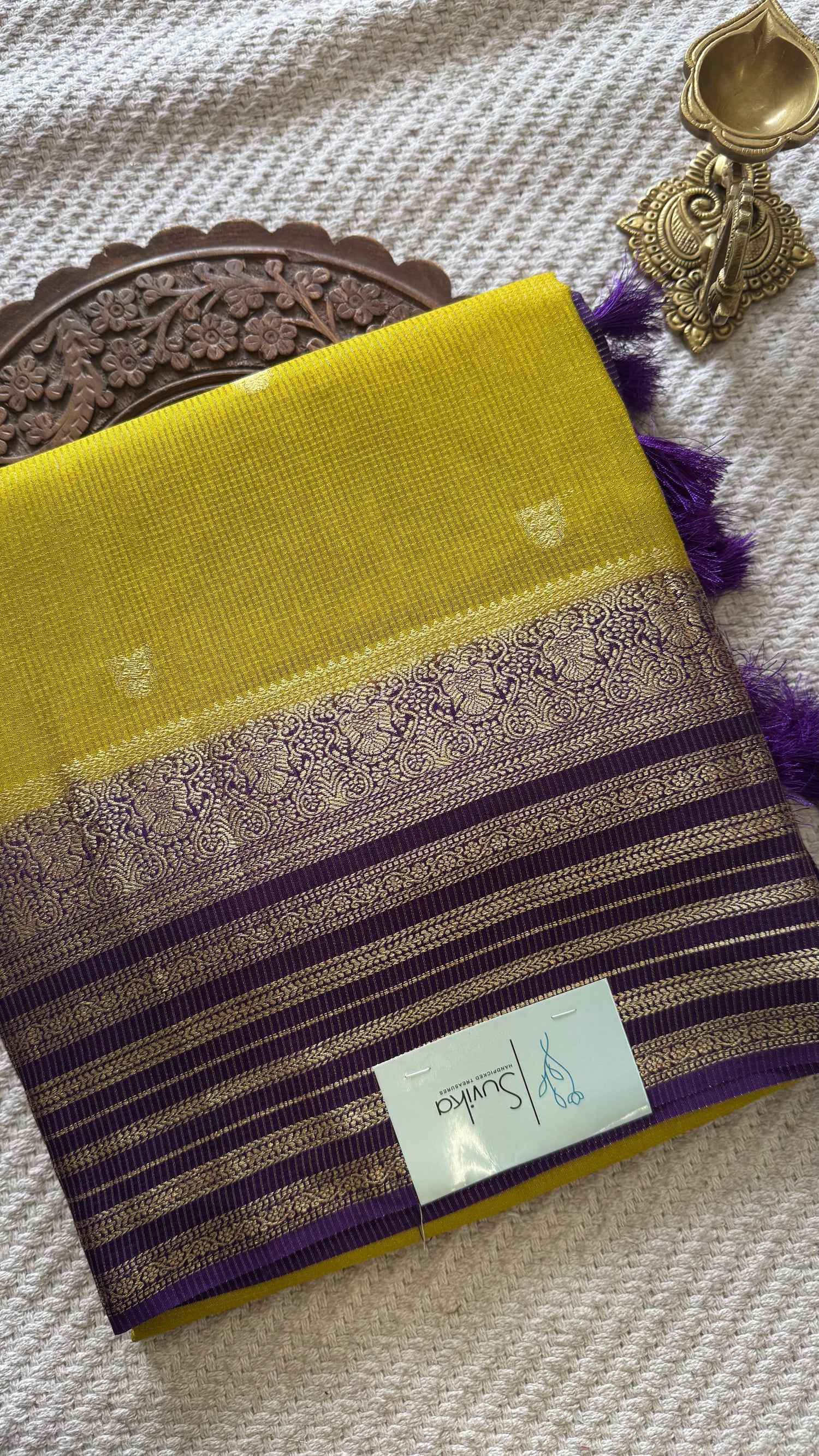 CREPE SILK SAREE SUV5455-MINTGREEN WITH PURPLE