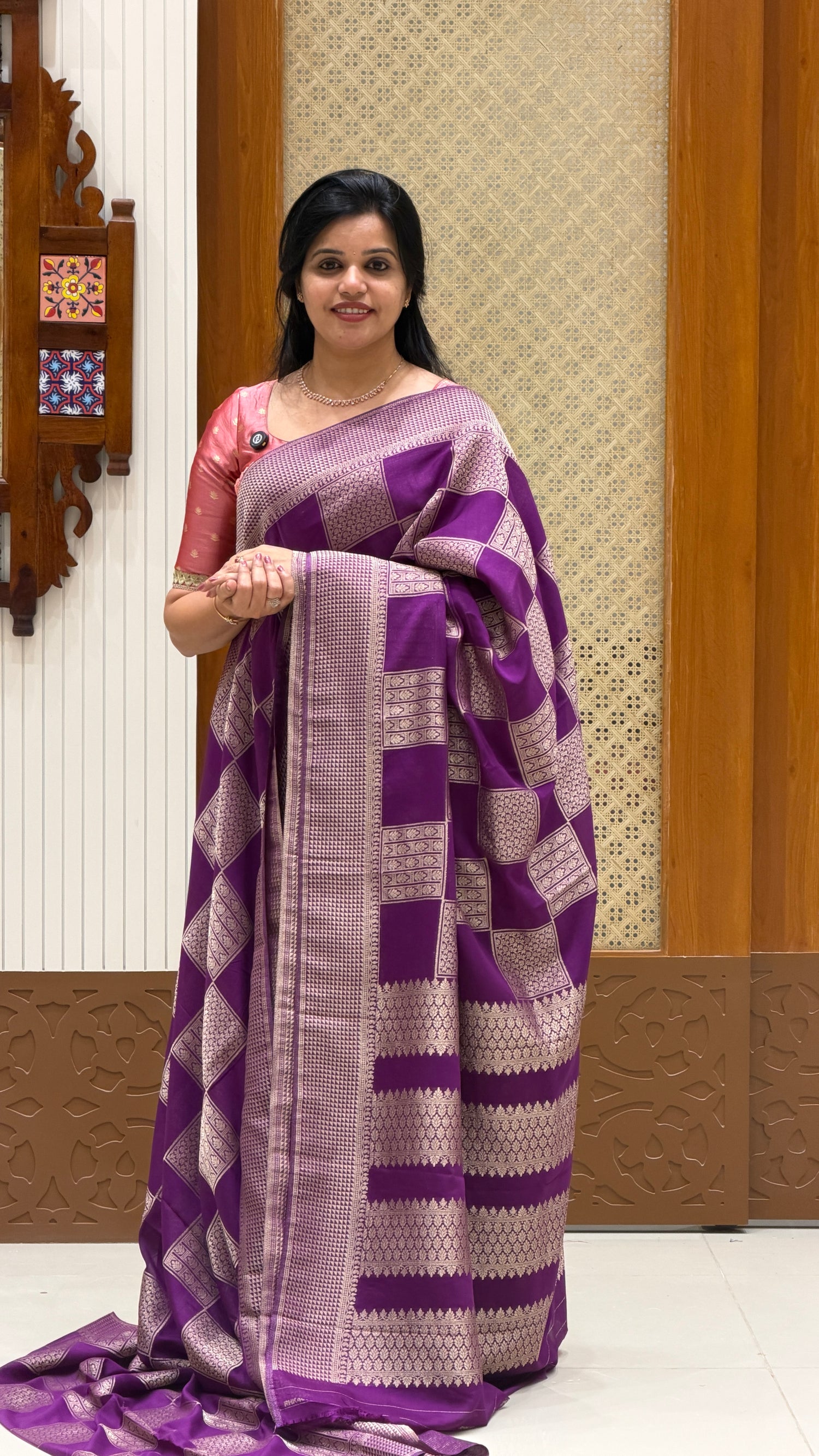 SUV4393-PURPLE Banarasi georgette