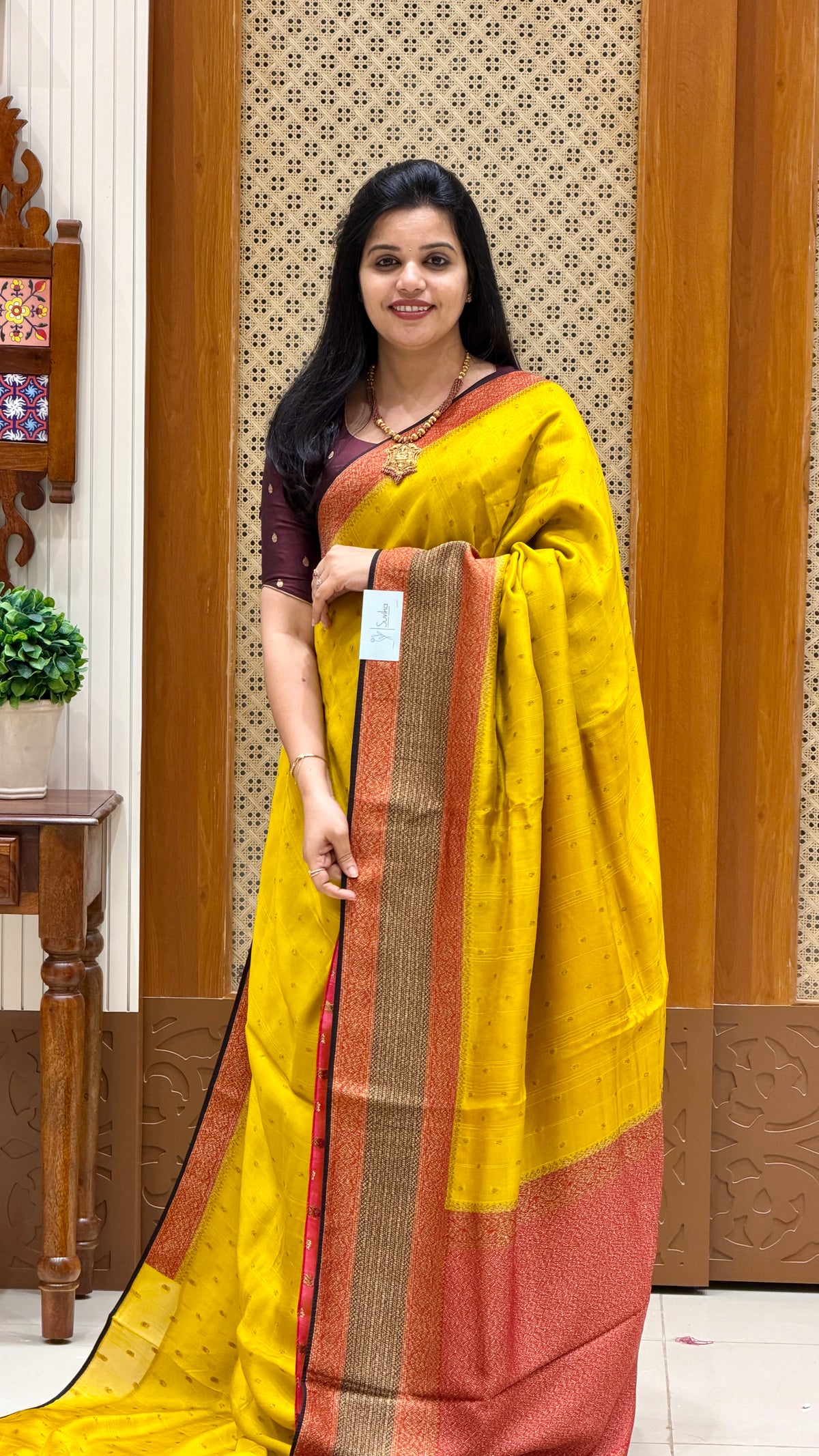BANARASI DUPION SILK SUV5723-YELLOW