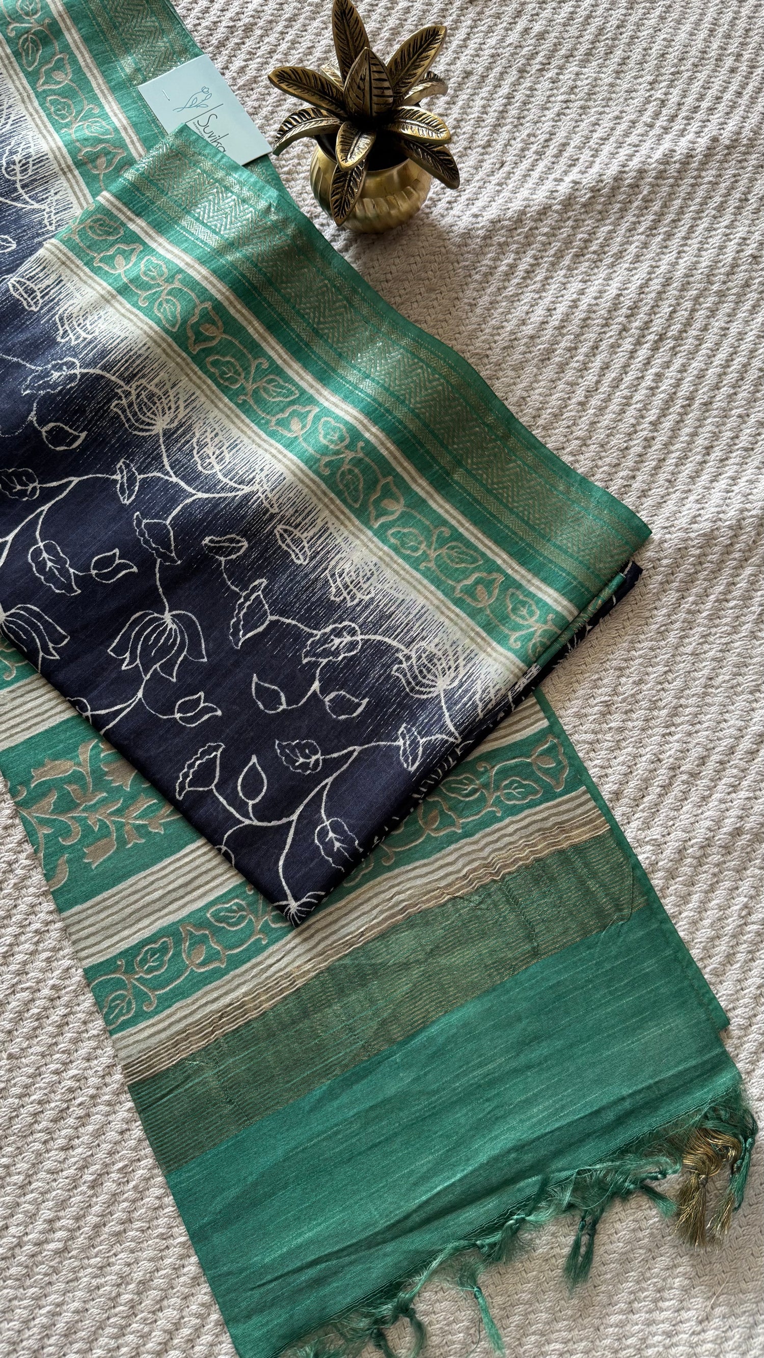 TUSSER SILK SUV4958-BLUE