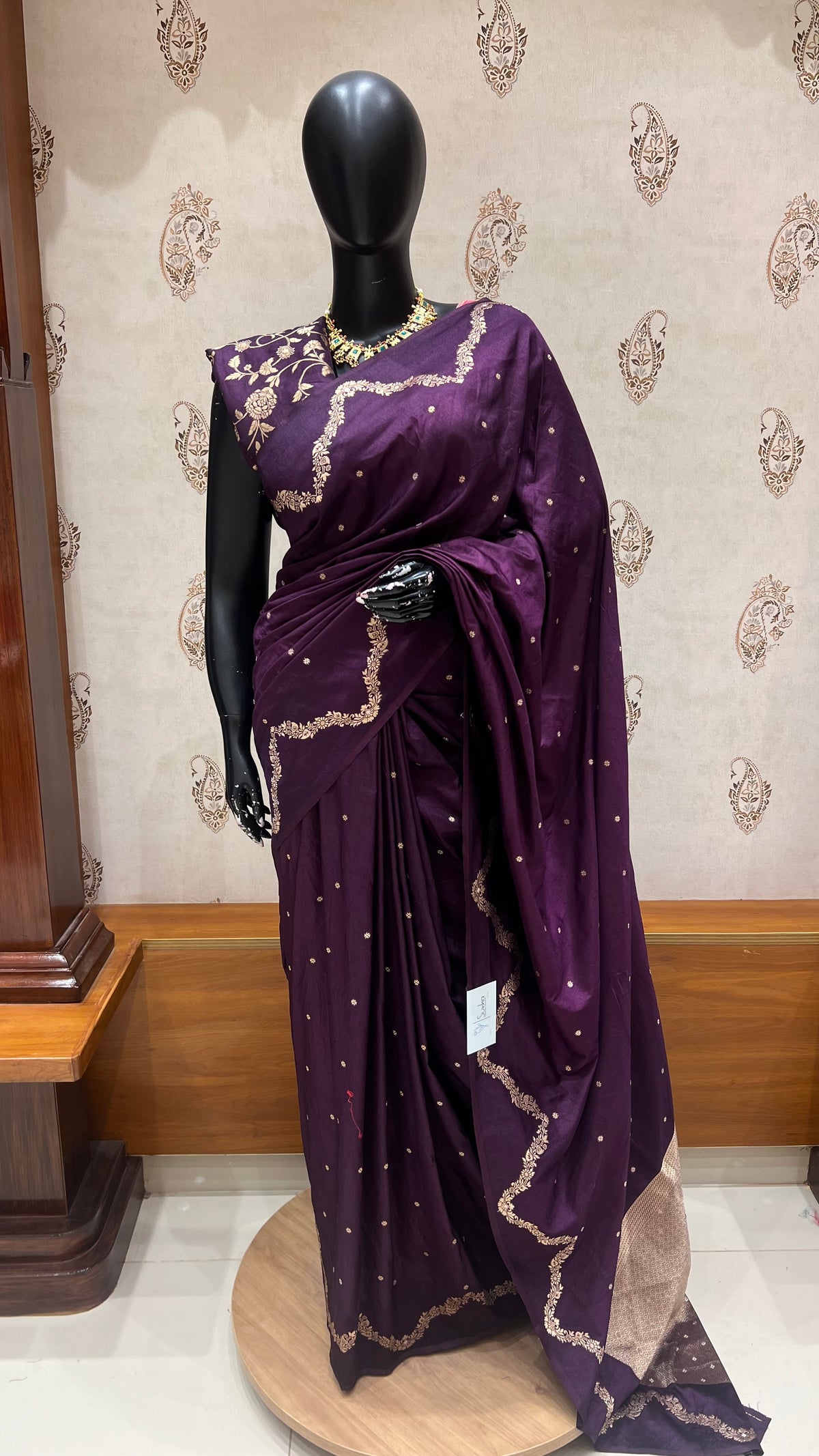 Crepe silk saree SUV5836-GRAPE