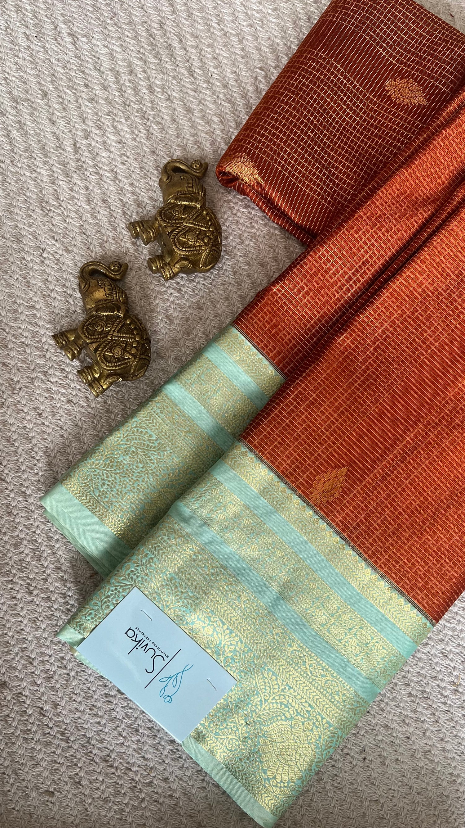 KANJIVARAM SILK SAREE SUV5615-ORANGE