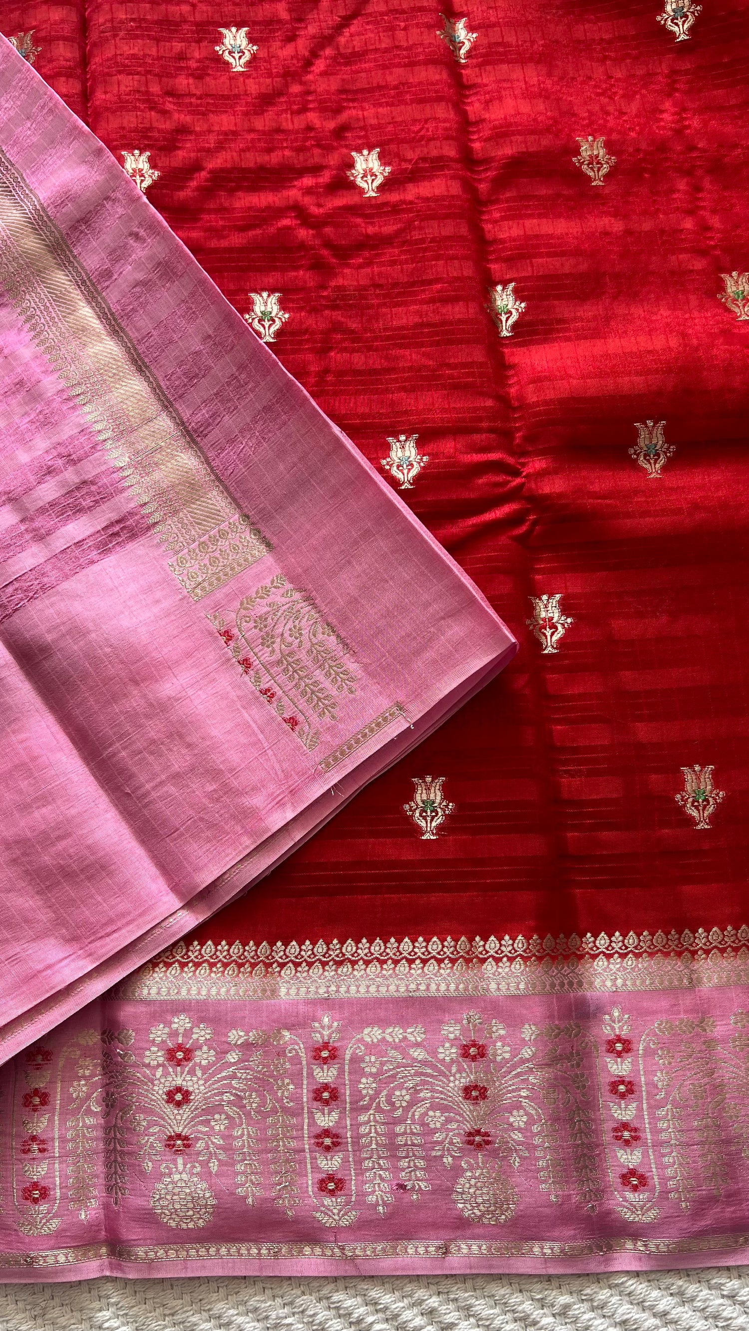 SUV4145-RED WITH BABYPINK