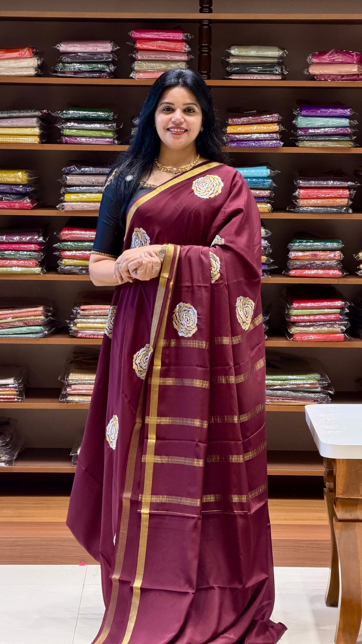 PURE MYSORE CREPE PSH114-COFFEEBROWN