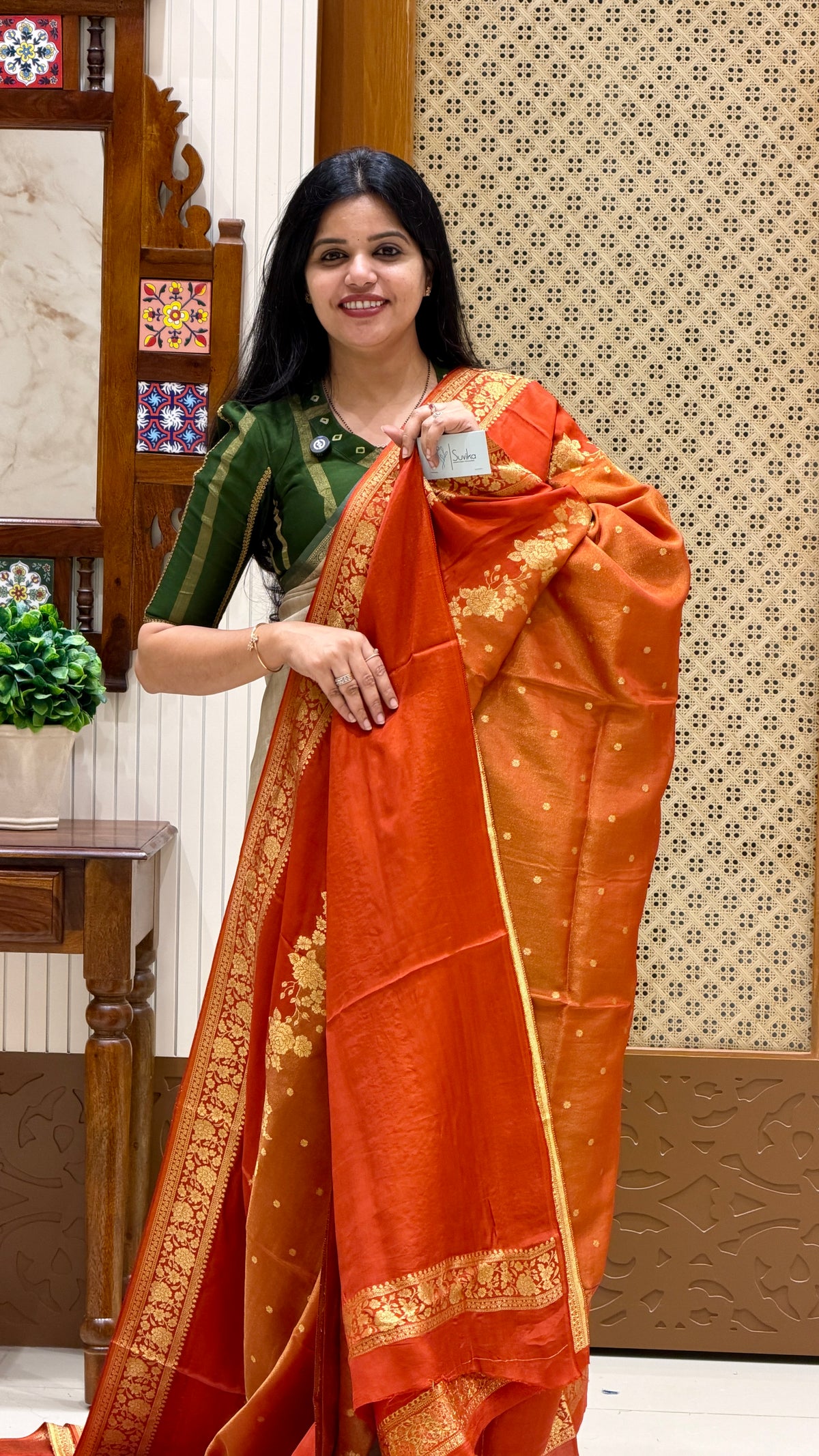 VISCOSE CREPE SUV5388-ORANGE