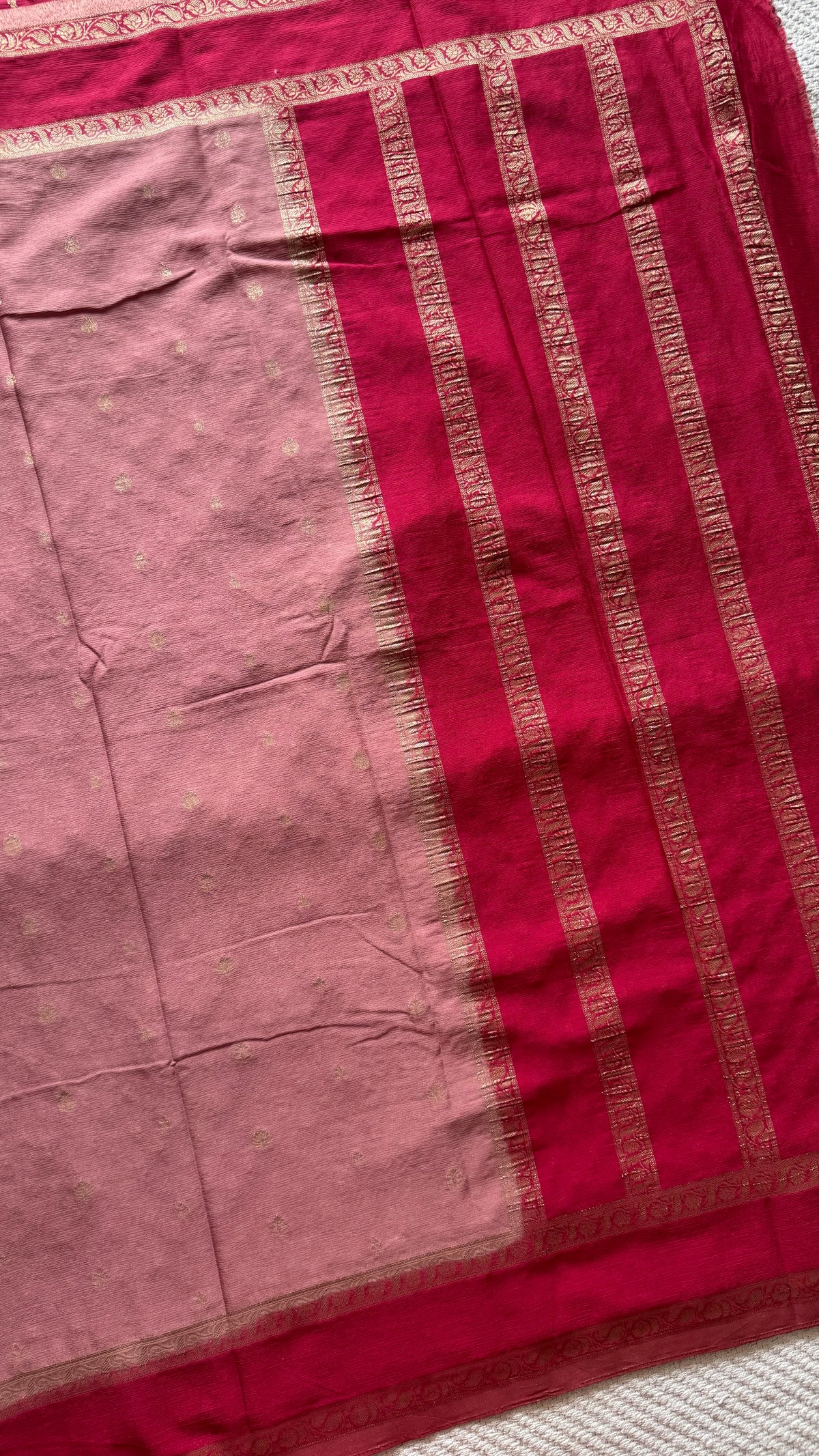 CREPE SILK SUV5740-ONIONPINK WITH RED