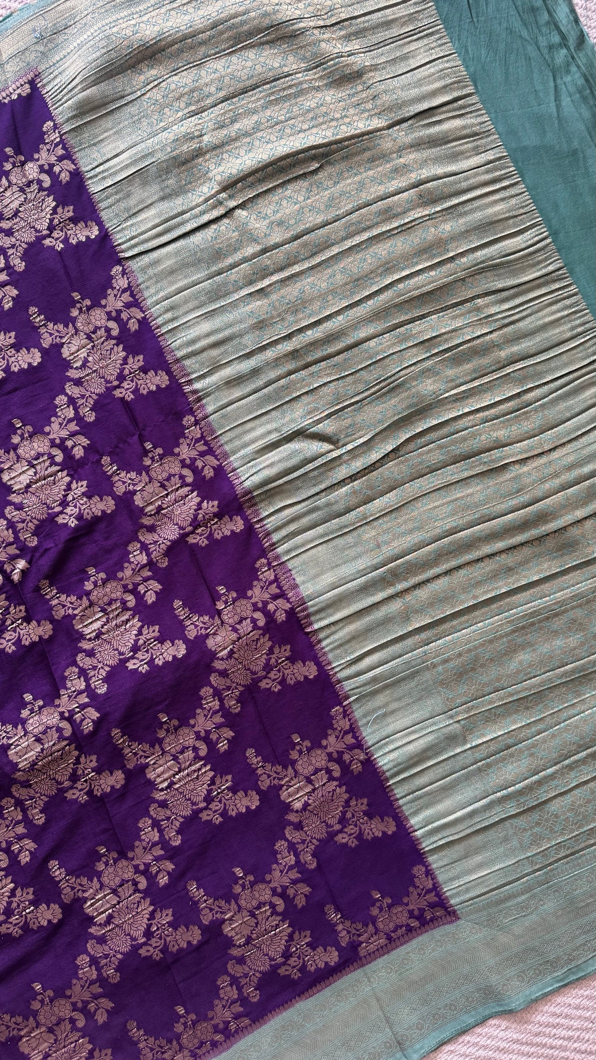 BANARASI SILK SUV5741-PURPLE WITH SEAGREEN