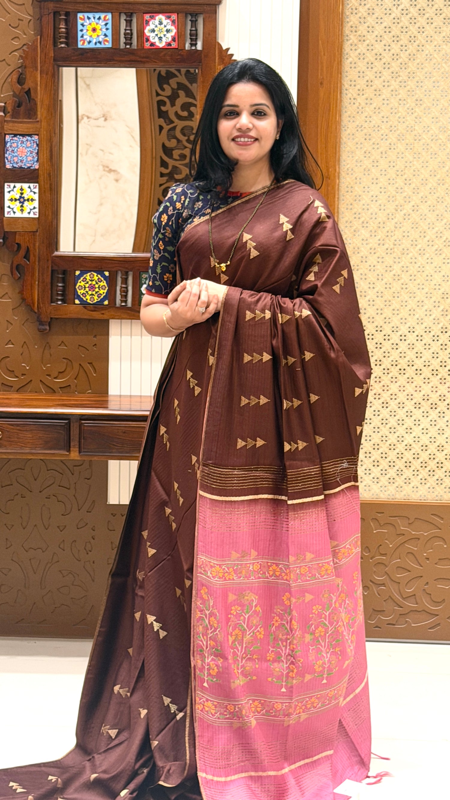 SUV3925-COFFEEBROWN WITH ONIONPINK