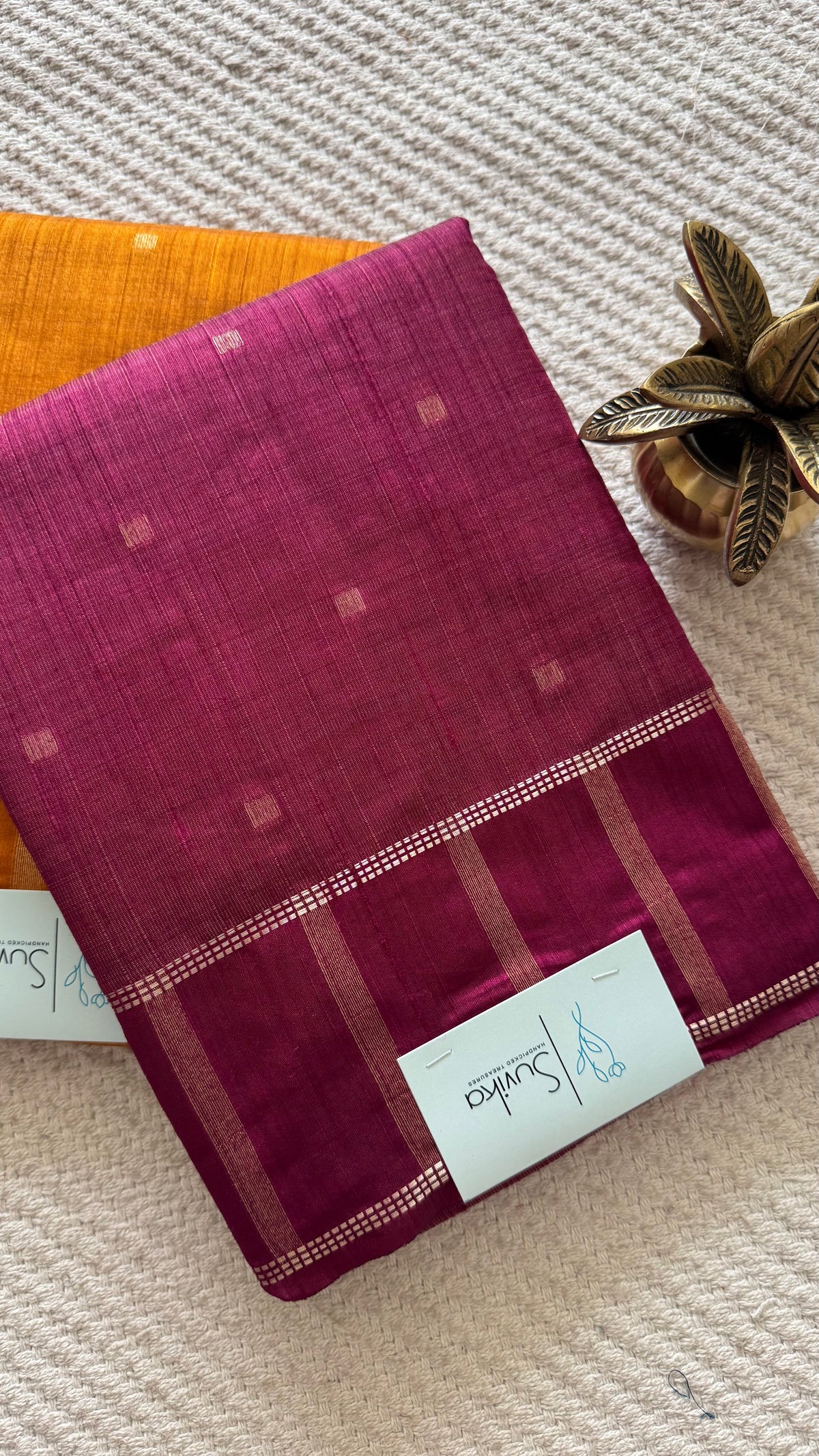 TUSSER SILK SAEE SUV5899-MAGENTA