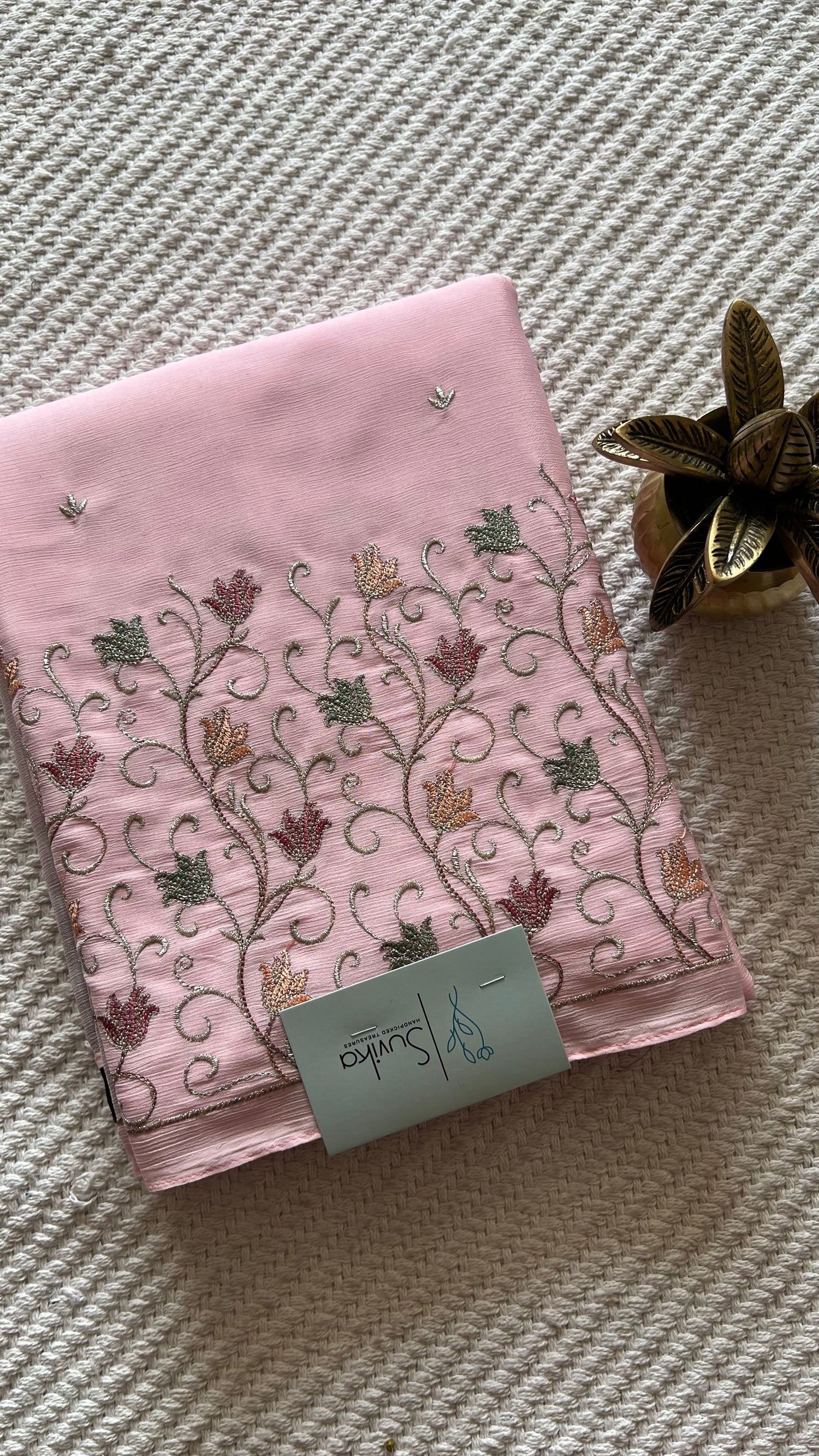 SUV4377-BABYPINK WITH PEACOCKBLUE