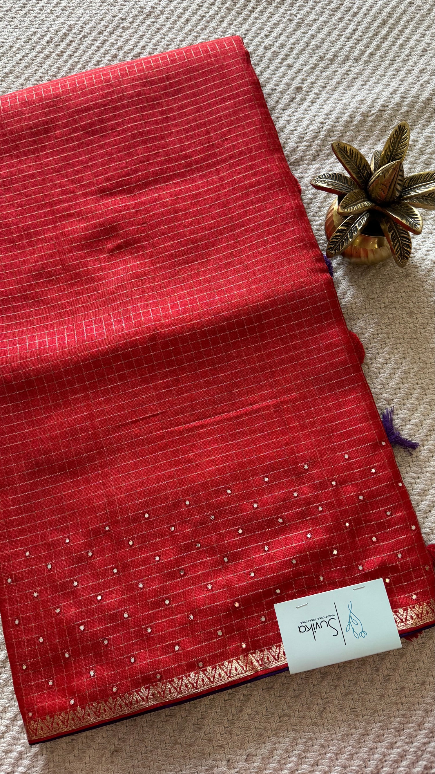 TUSSER SAREE SUV5424-RED