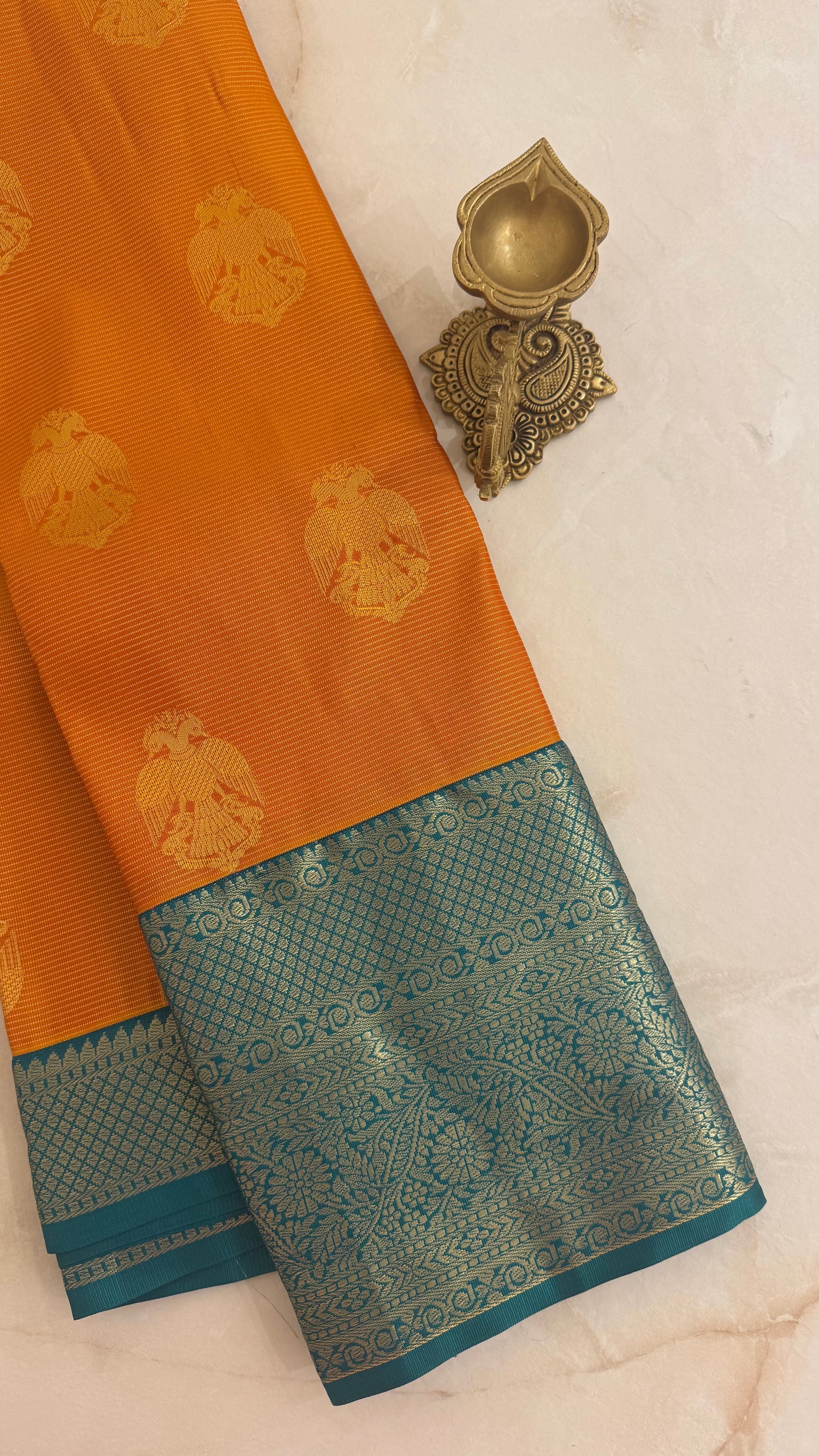 KANJIVARAM SILK SAREE SUV5613-ORANGE