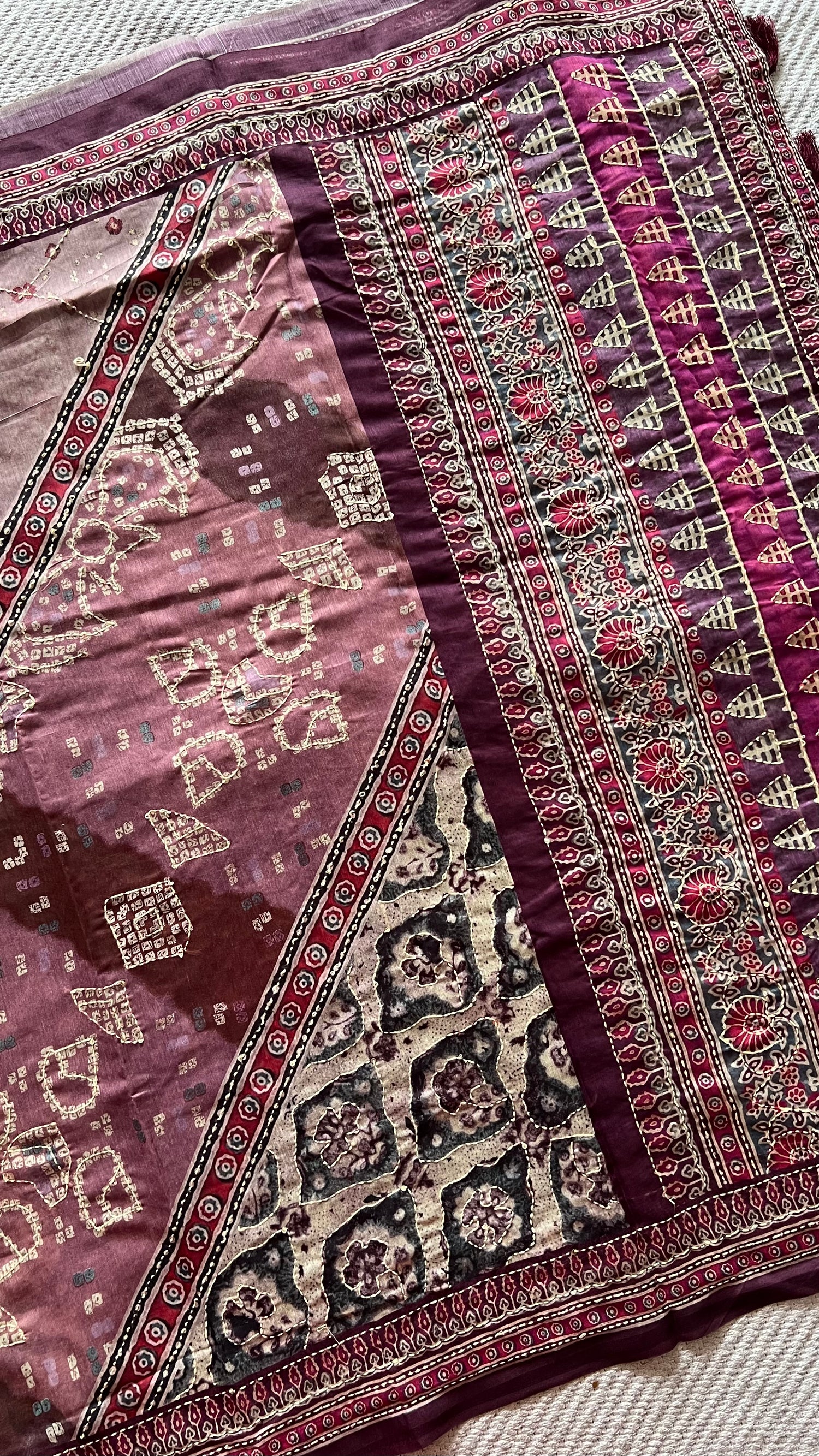 TUSSER COTTON SUV4962-WINE
