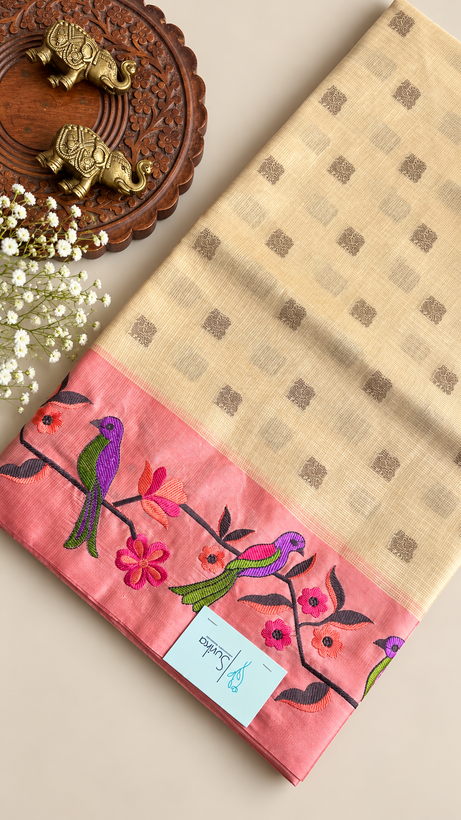 KOTA SILK SUV5183-CHIKKU WITH PEACH