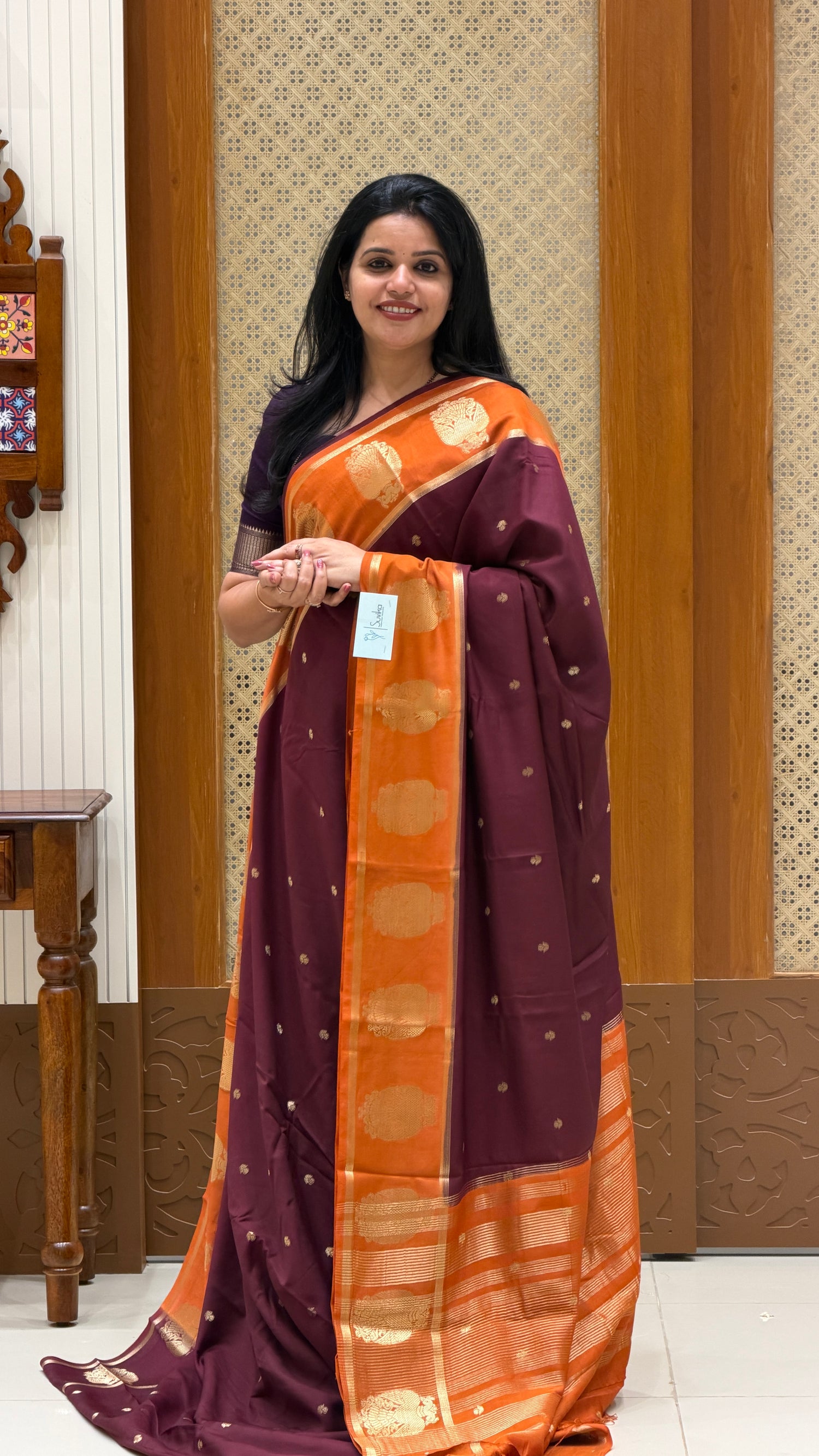 SUV4797-COFFEEBROWN WITH ORANGE