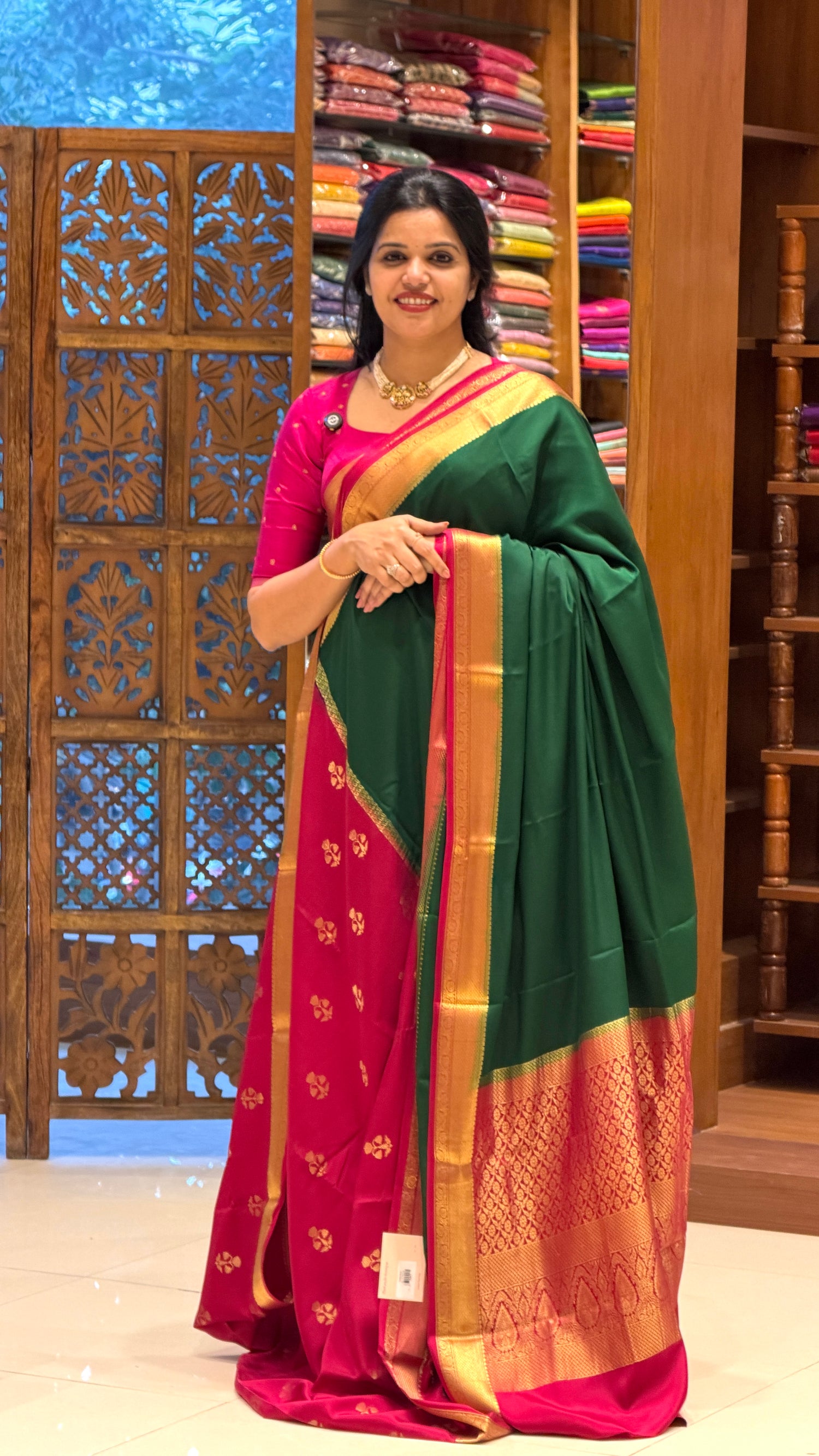 PURE MYSORE SILK SAREE PSH86-PINK