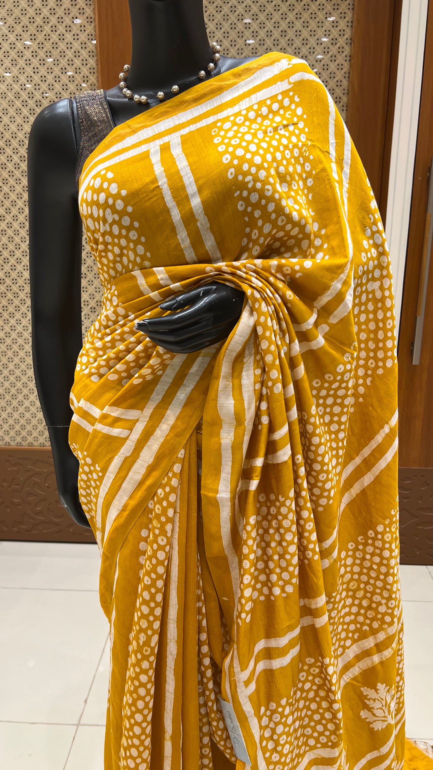 CHANDERI SILK COTTON SUV5016-YELLOW