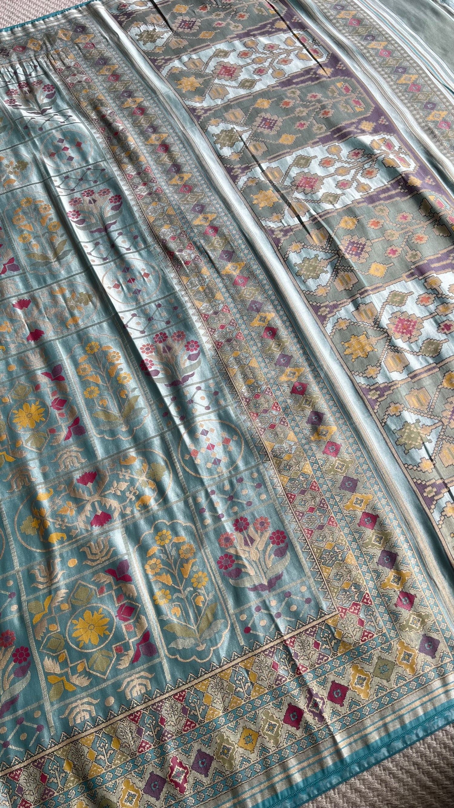 SATIN CREPE SAREE SUV5462-BABYBLUE