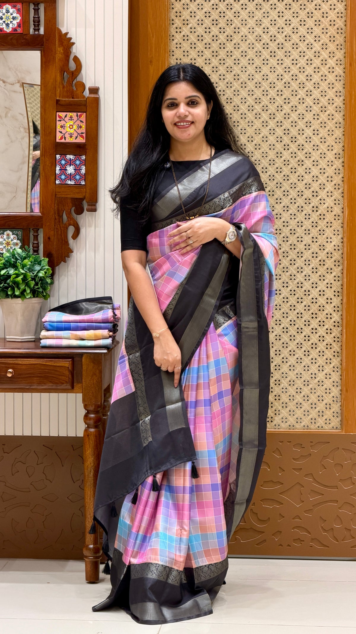 CHECK SAREE SUV6024-MULTI-1