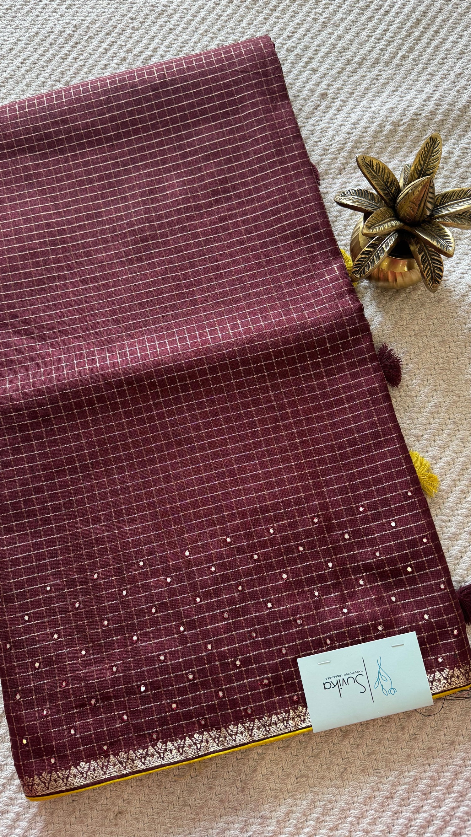 TUSSER SAREE SUV5424-BROWN
