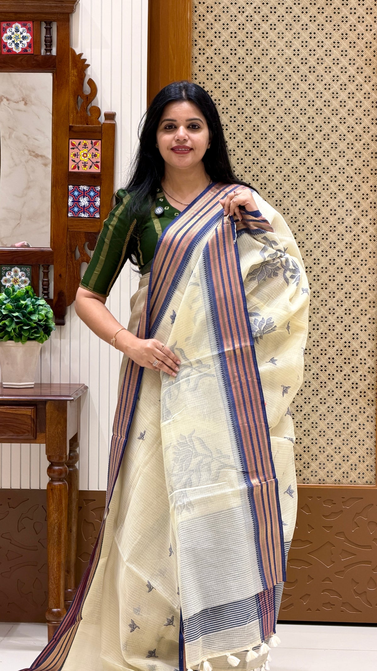 KOTA SILK SAREE SUV5510-BLUE