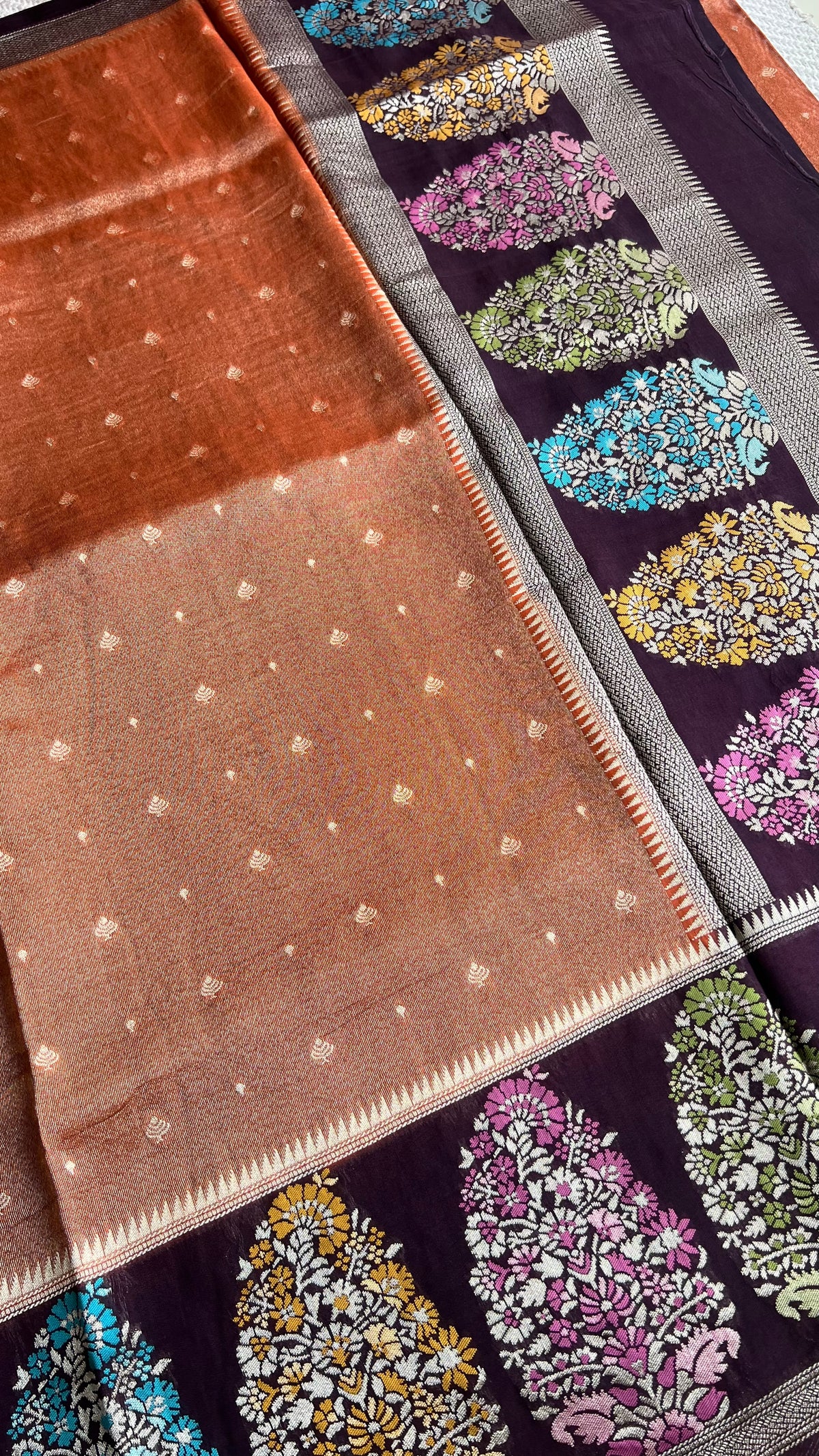 KOSA SILK SUV5688-RUST WITH GRAPE