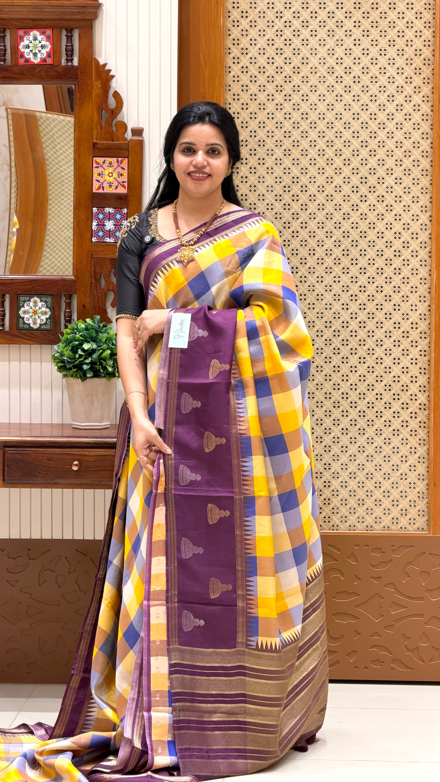 CREPE SILK SAREE SUV5480-MAGENTA