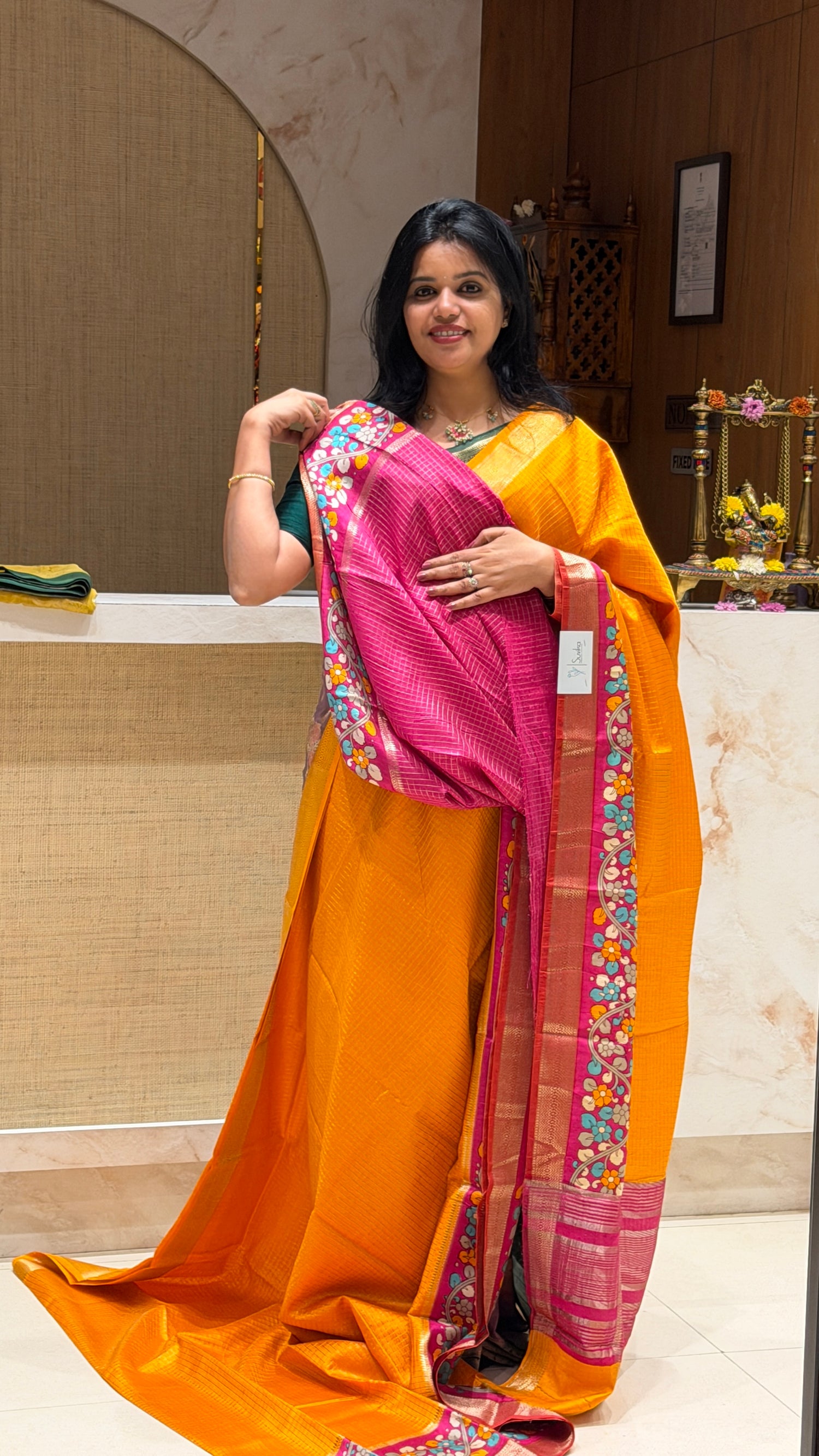 SUV3907-ORANGE WITH PINK