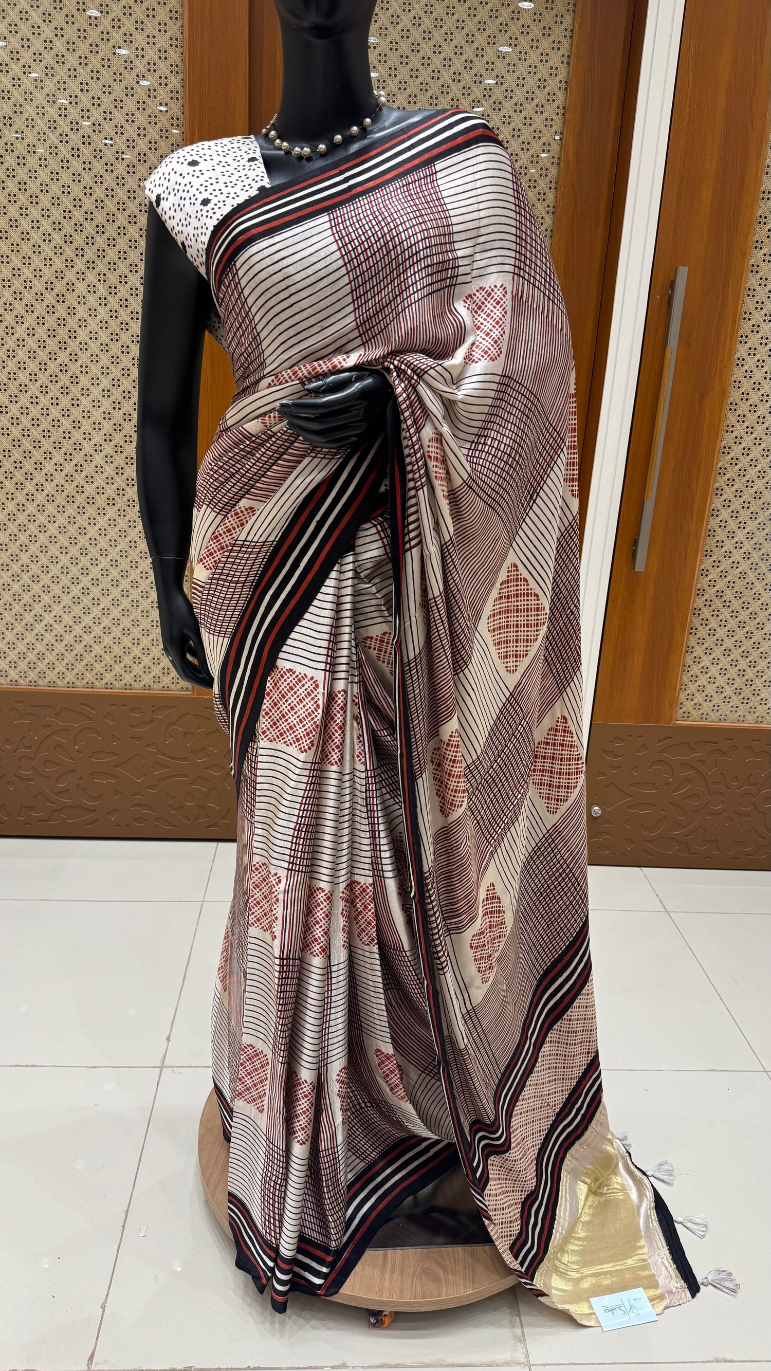 MODAL SILK SUV4910-BLACK WITH RED