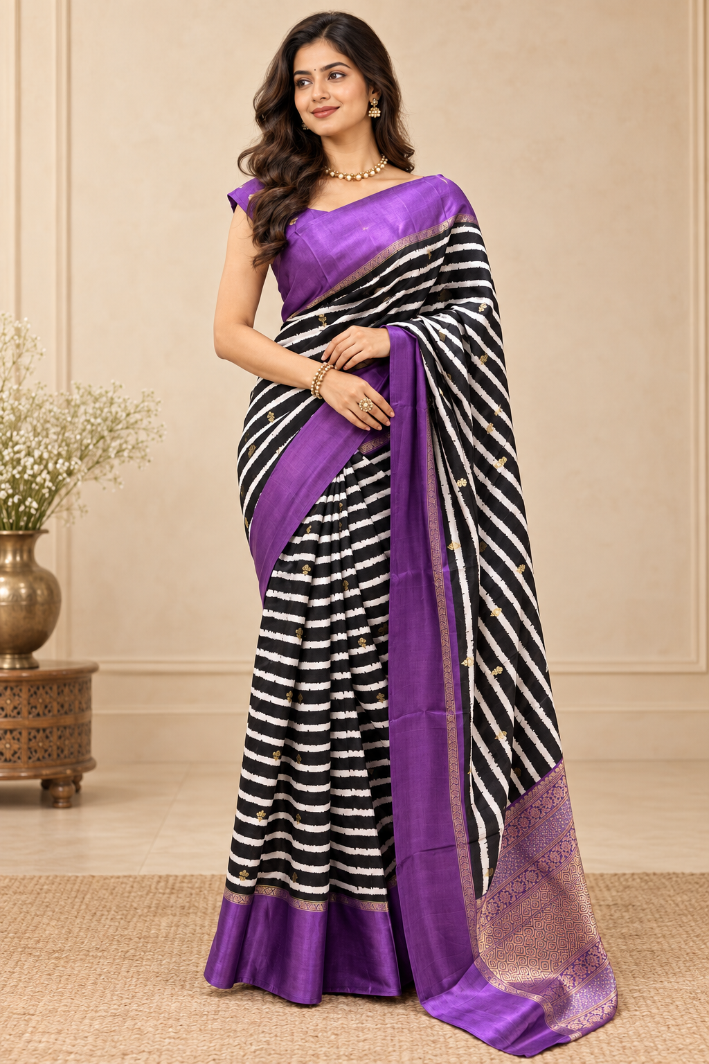 TUSSER CREPE SUV5824-PURPLE