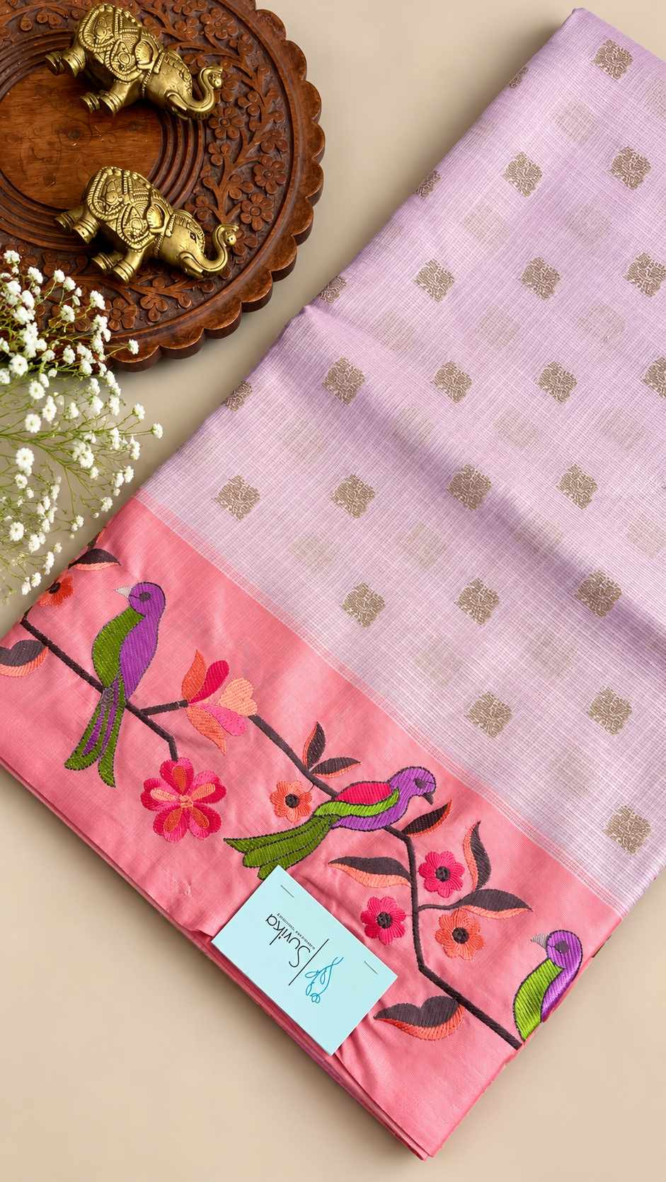 KOTA SILK SUV5183-LAVENDER WITH PEACH