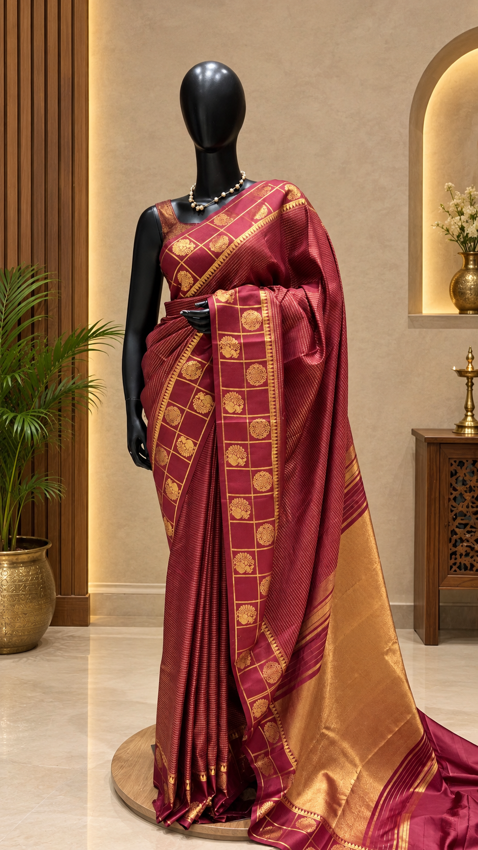 SEMI KANJIVARAM SILK SUV5766-RED