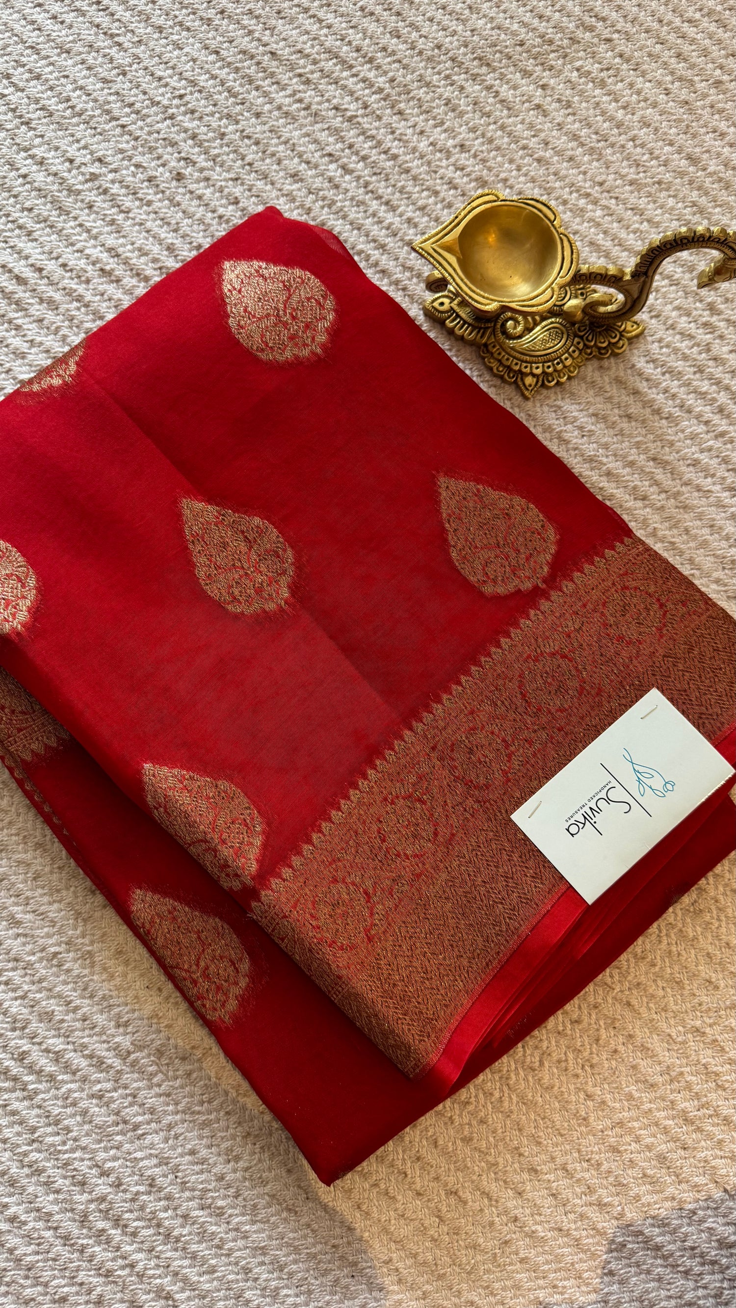 PSUV103-RED PURE KORA SILK SAREE PURE KORA SILK SAREE