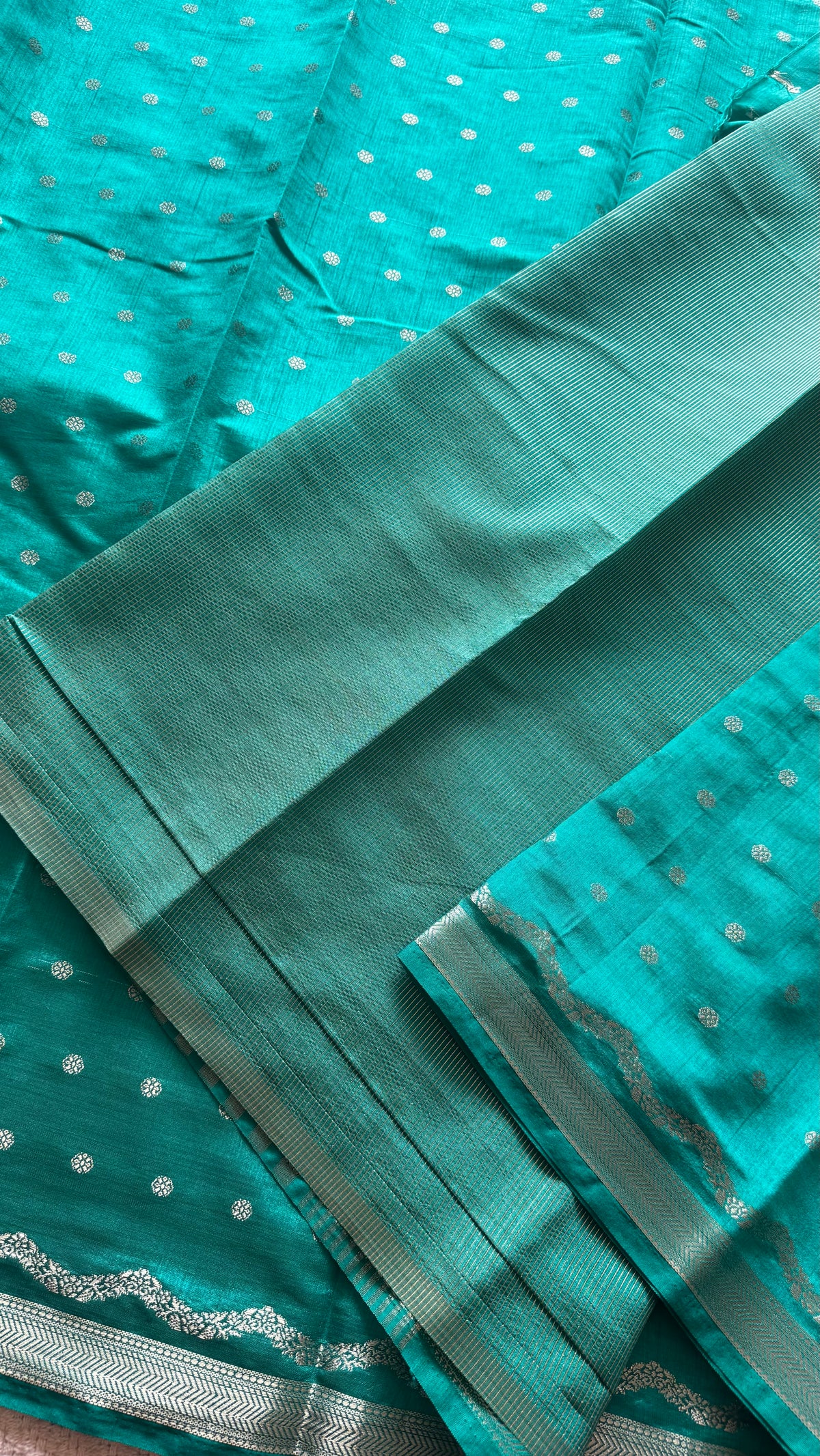 CRAPE SILK SUV5739-PEACOCKBLUE