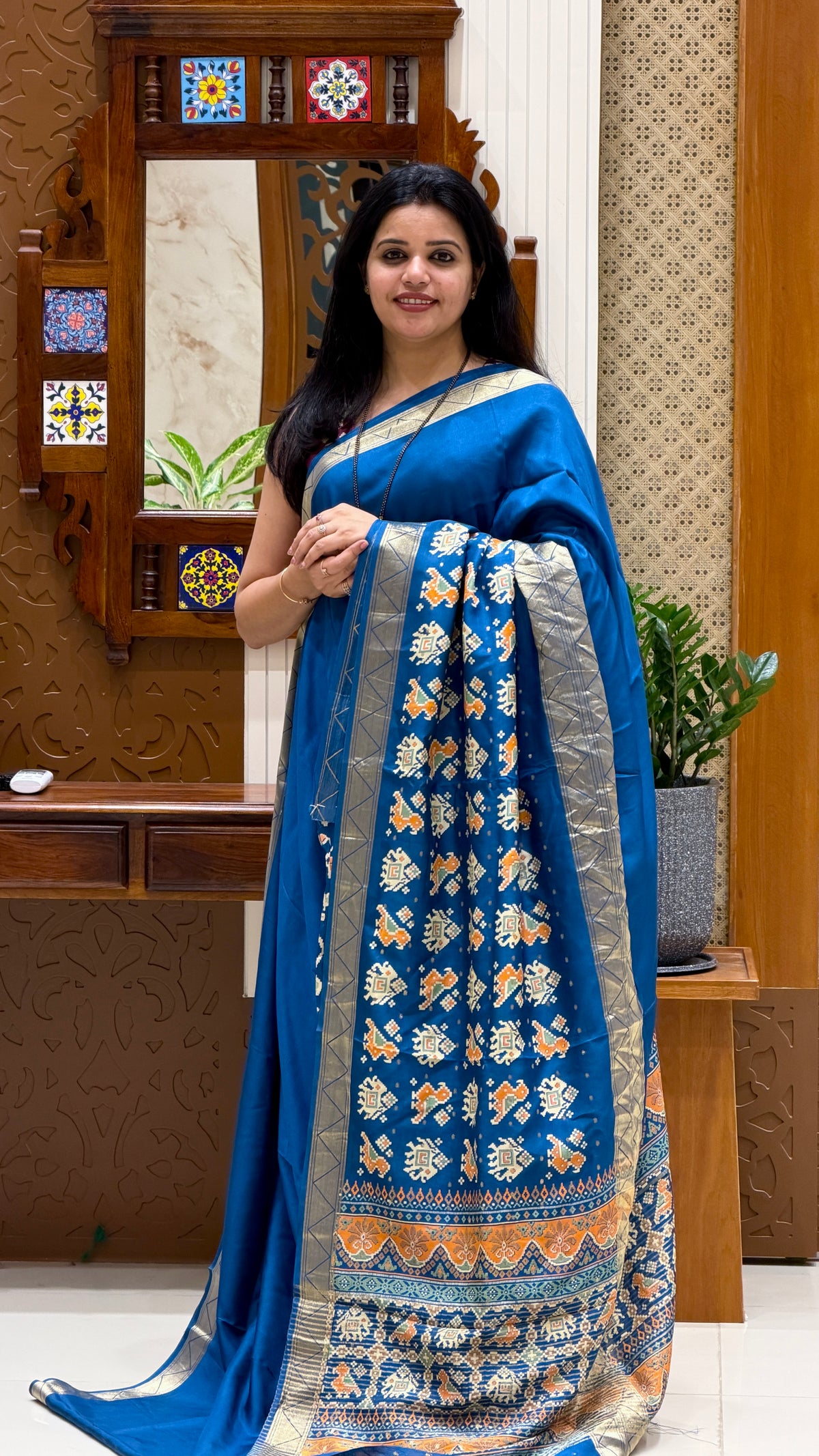 PRINTED CREPE SUV5779-SAPHIREBLUE